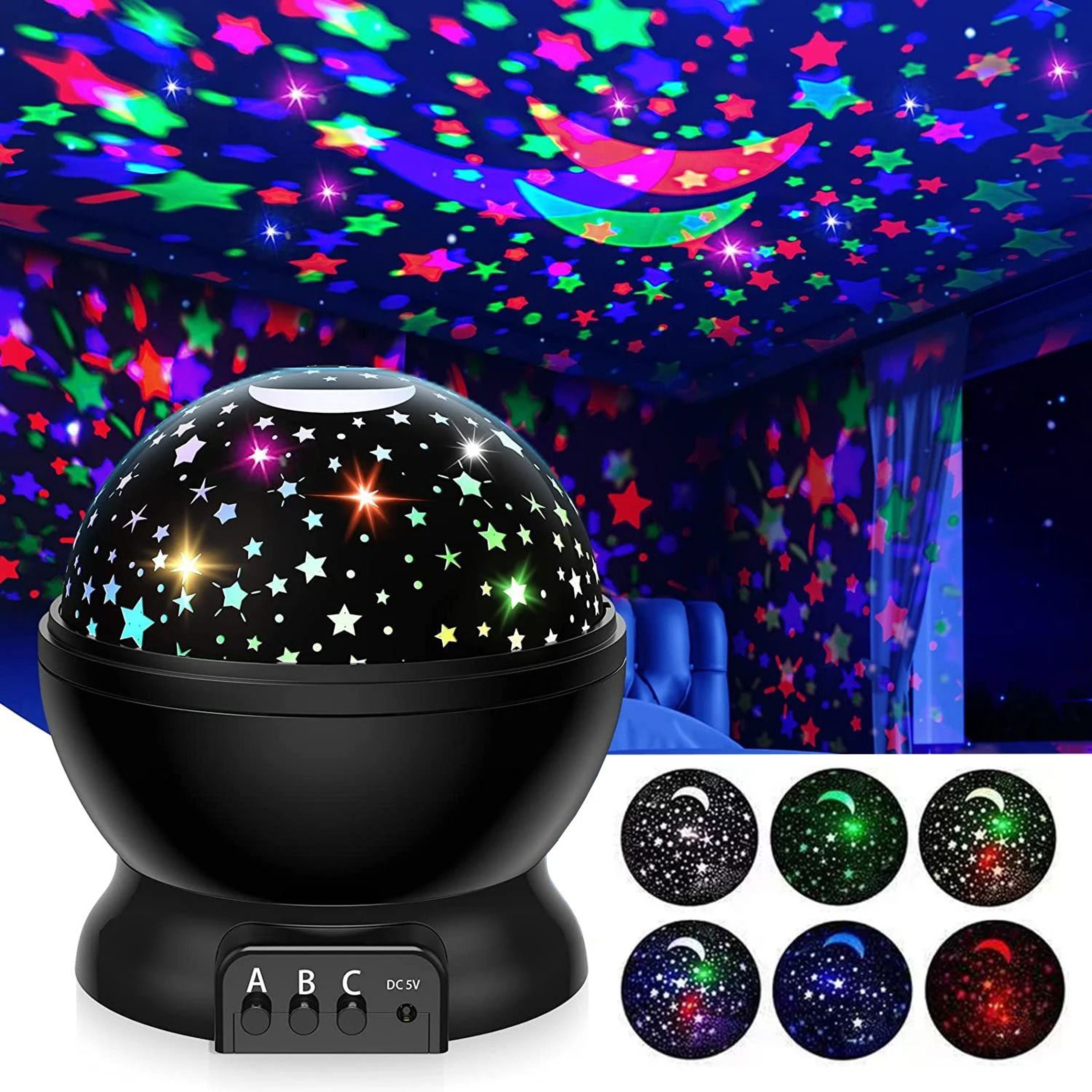 Starry Sky Night Light Projector  Rotating Galaxy Lamp For Kids Nursery And Bedroom Decor 1
