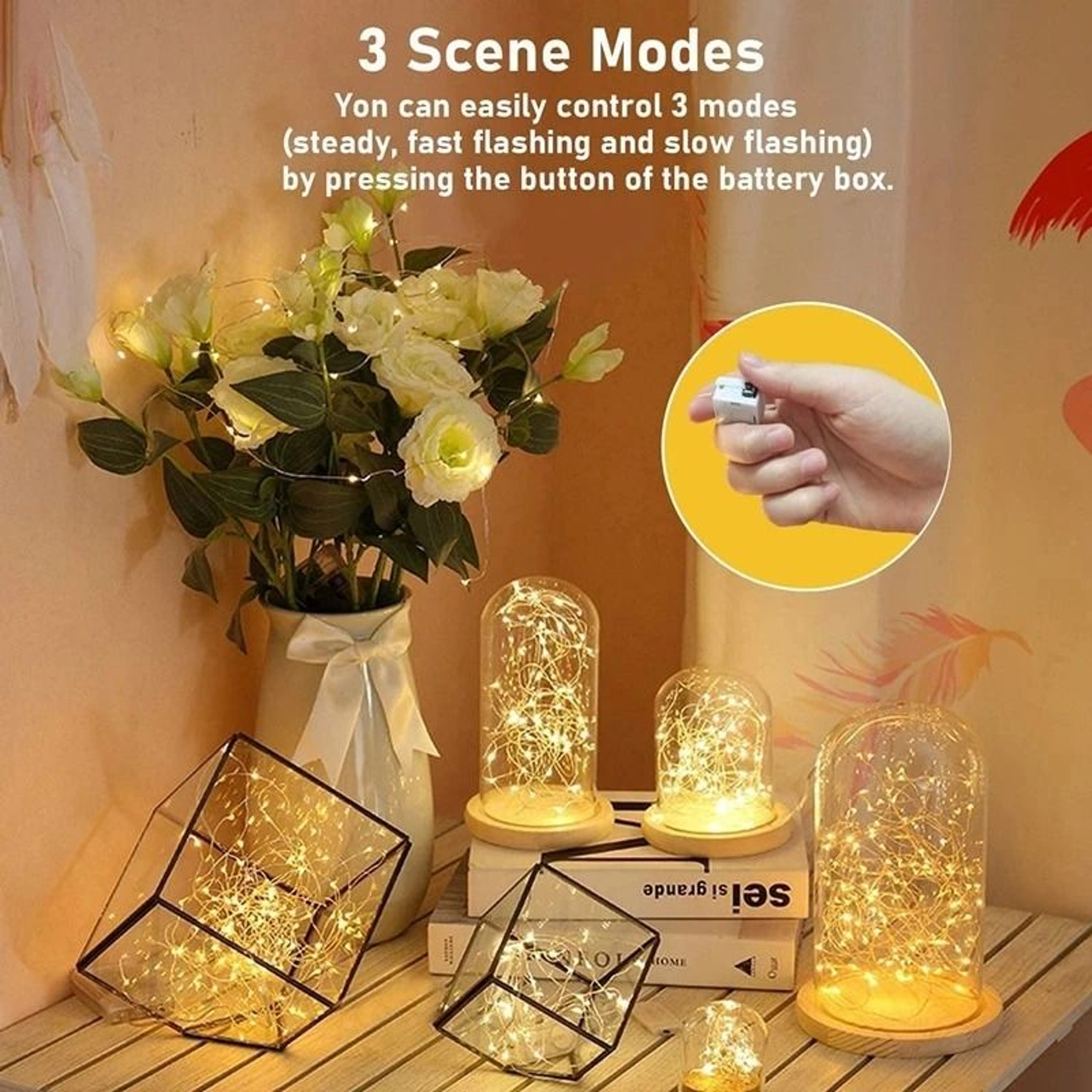 LED Fairy String Lights Battery Operated Decorative Garland 1