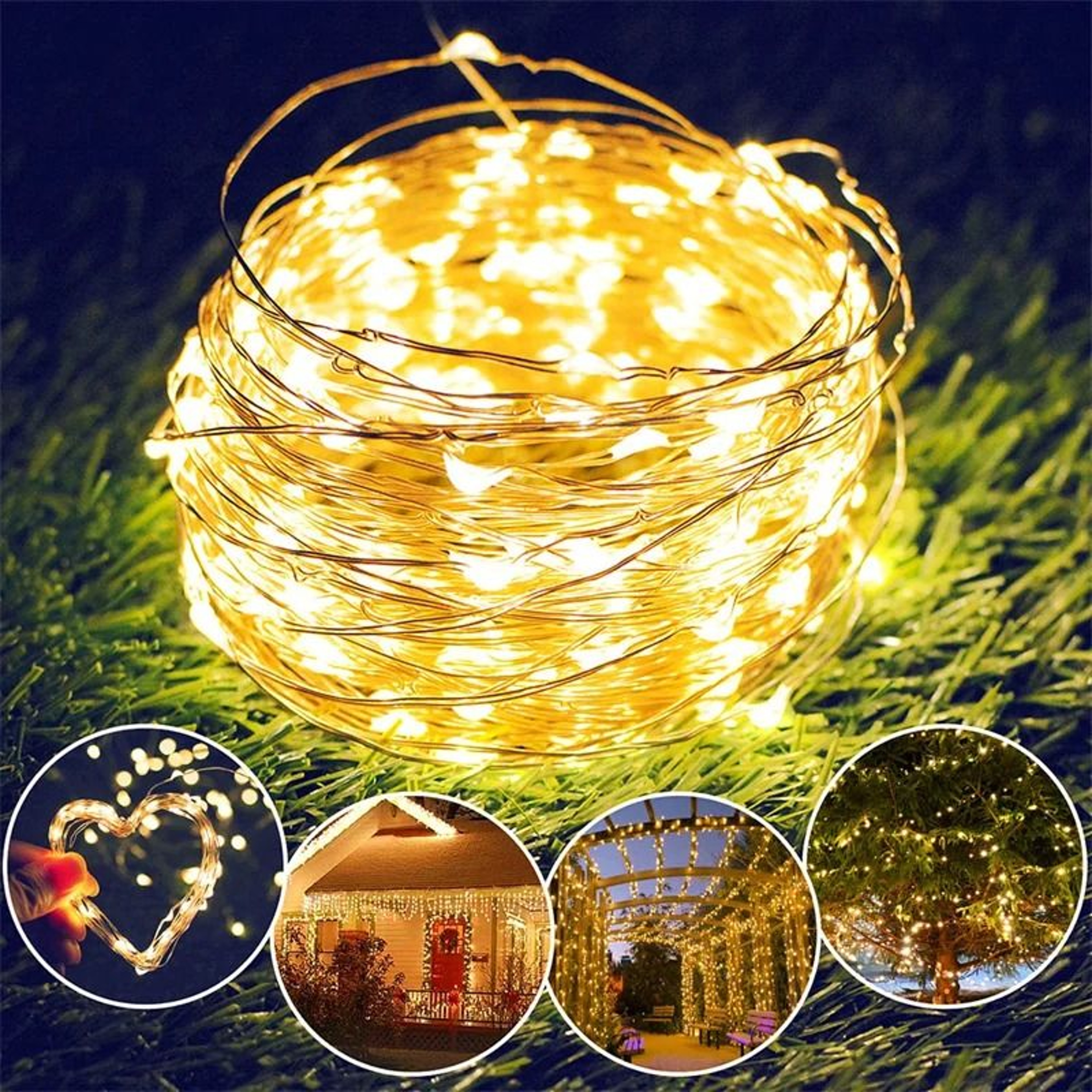 USB LED Fairy Lights  Copper Wire String Light For Home Party And Holiday Decor 1M20M 2