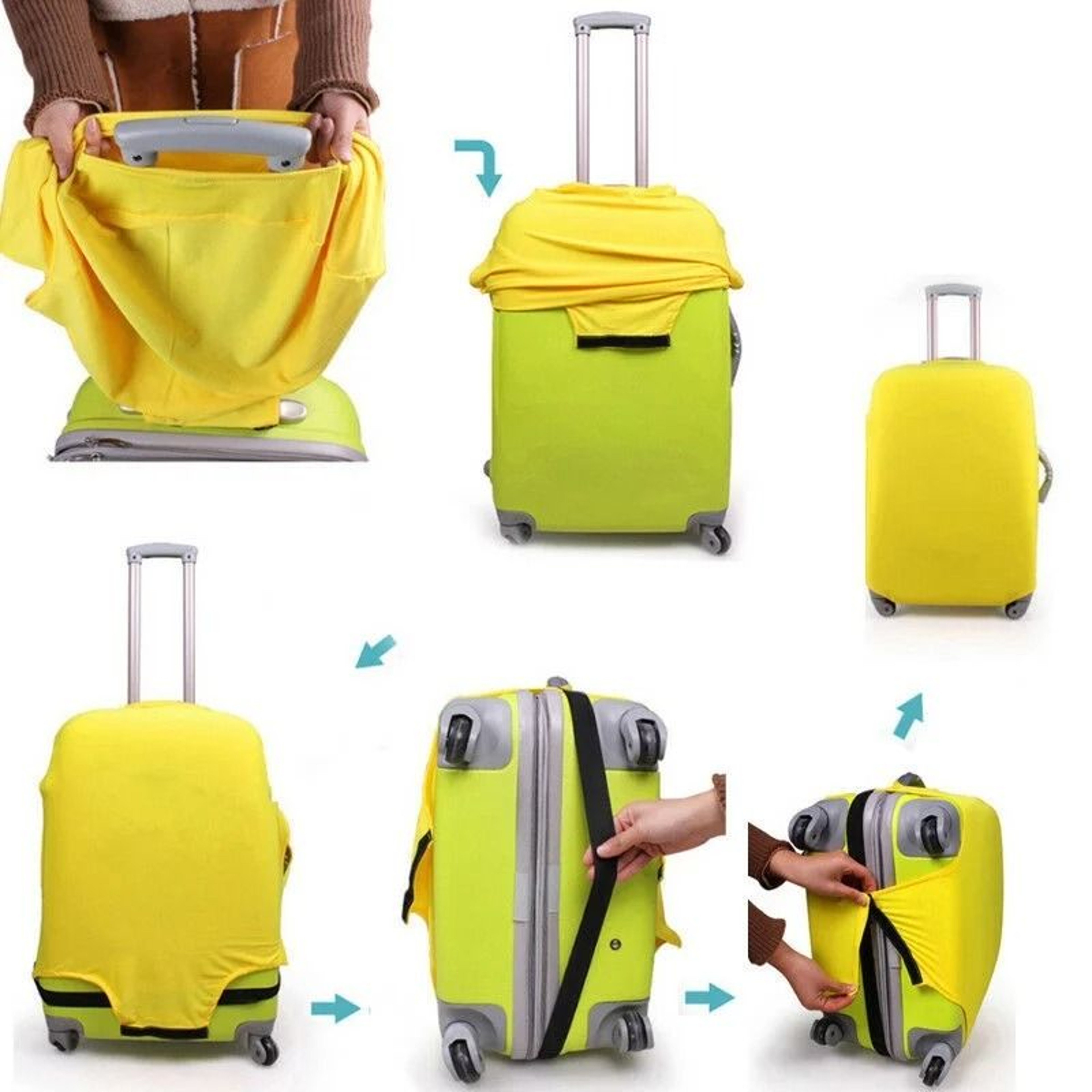 Travel Suitcase Protective Cover Stretchable Luggage Protector For 18 To 28 Inch Suitcases 4