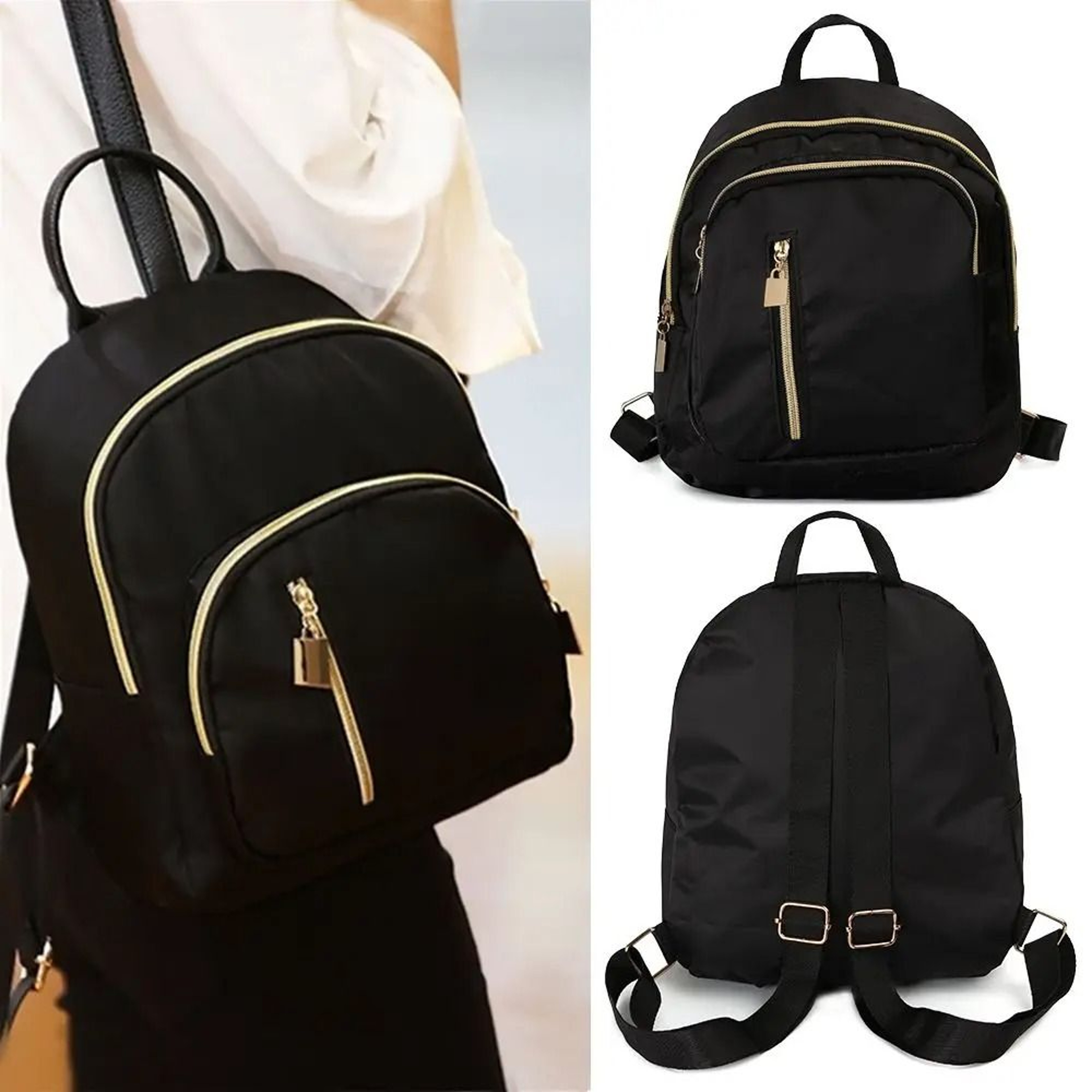 Mini Oxford Backpack Purse For Women  Multi Function Travel Daypack 0