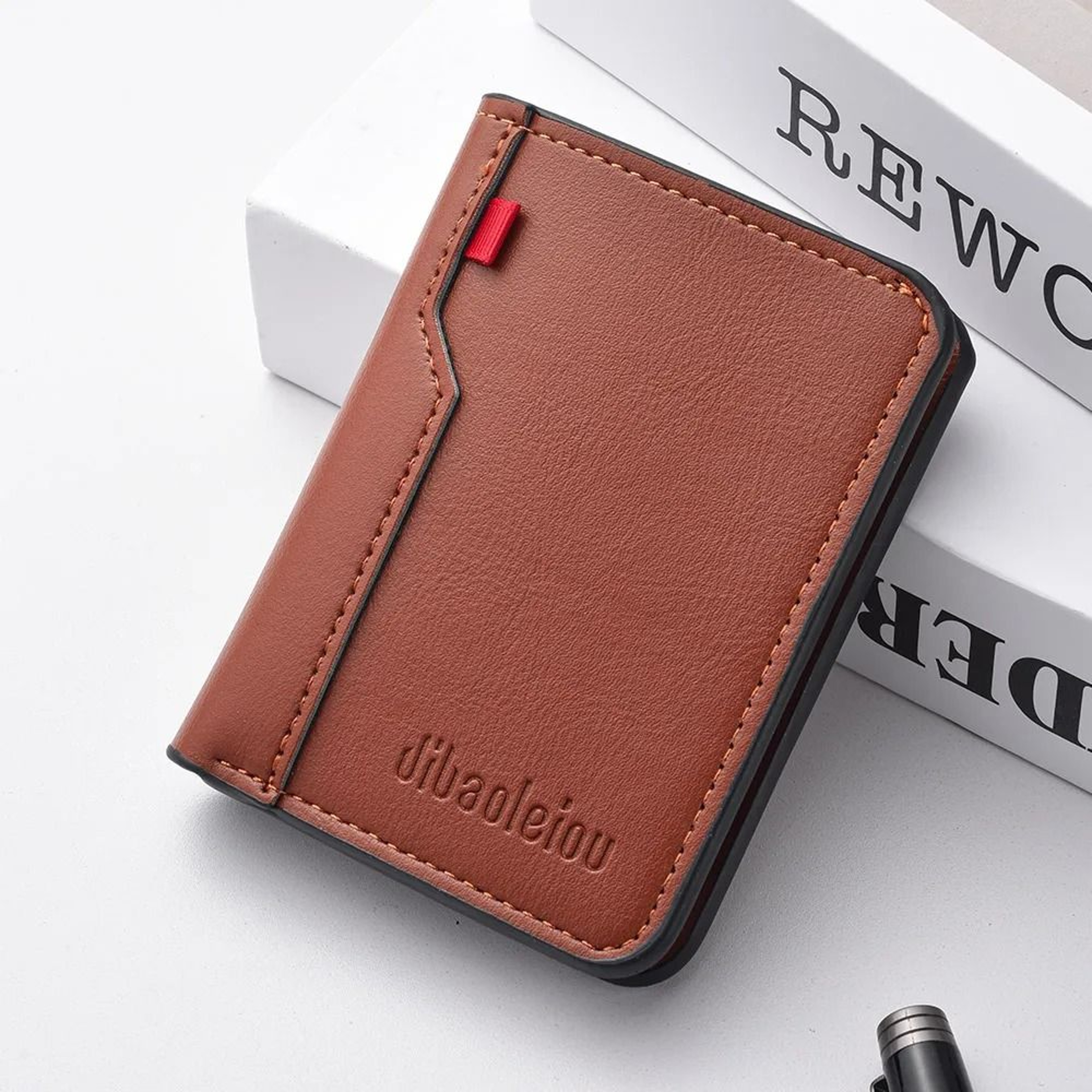 Ultra Thin PU Leather Card Wallet For Men  Soft Vertical Credit Card Holder 7