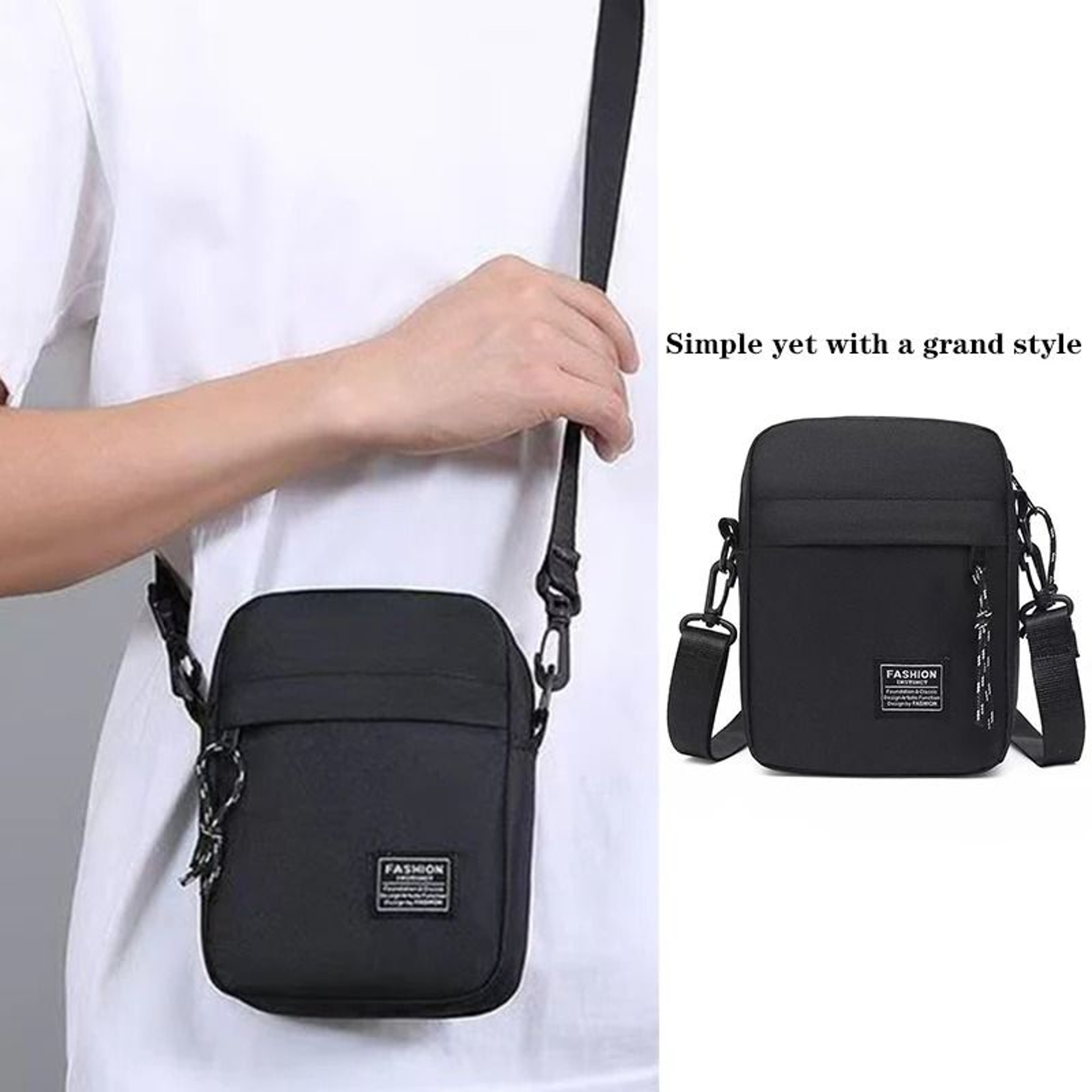 Mens Nylon Crossbody Bag  Lightweight Shoulder Bag For Daily Use 0