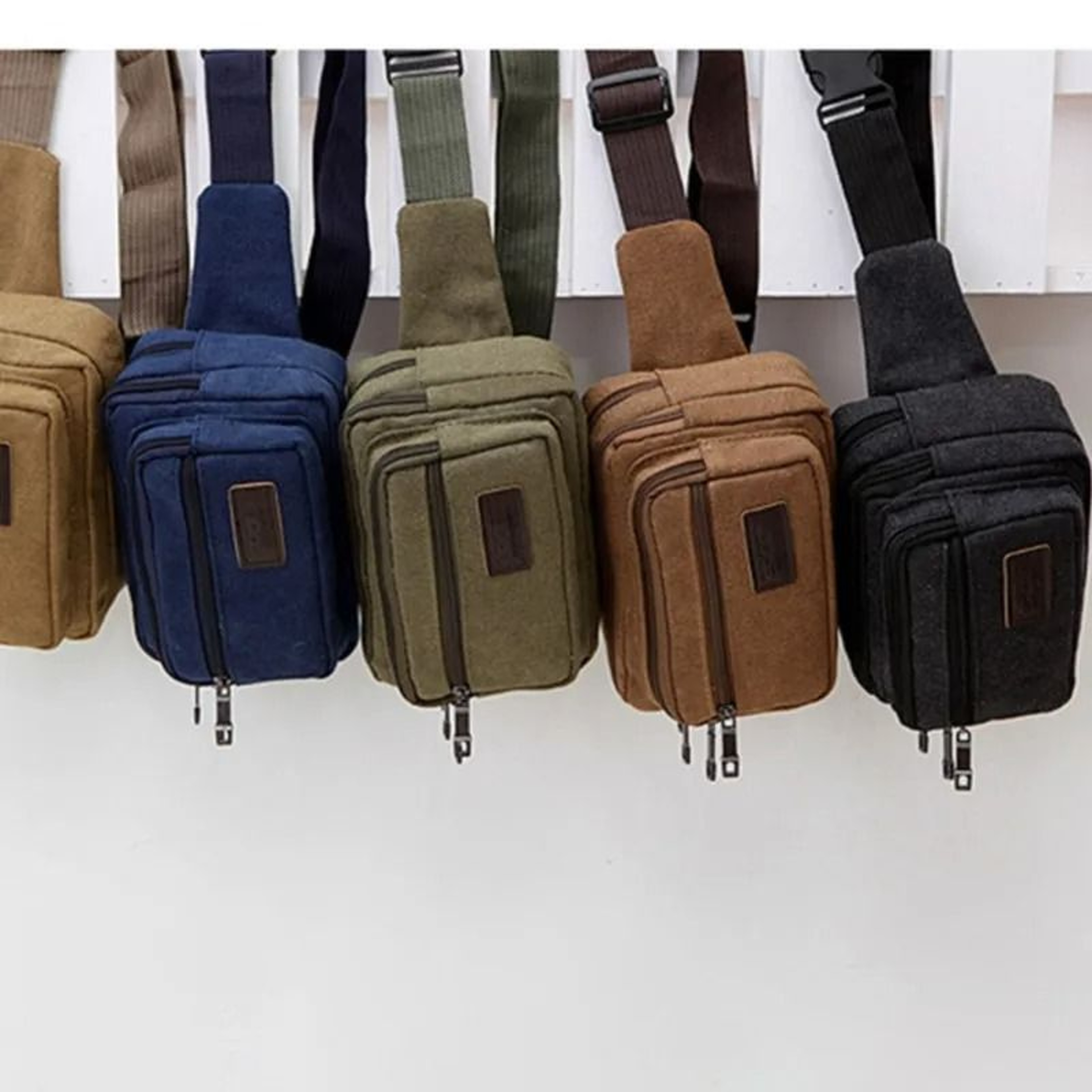 Canvas Outdoor Waist Bag  Durable High Capacity Sports Belt Pack For Men 1