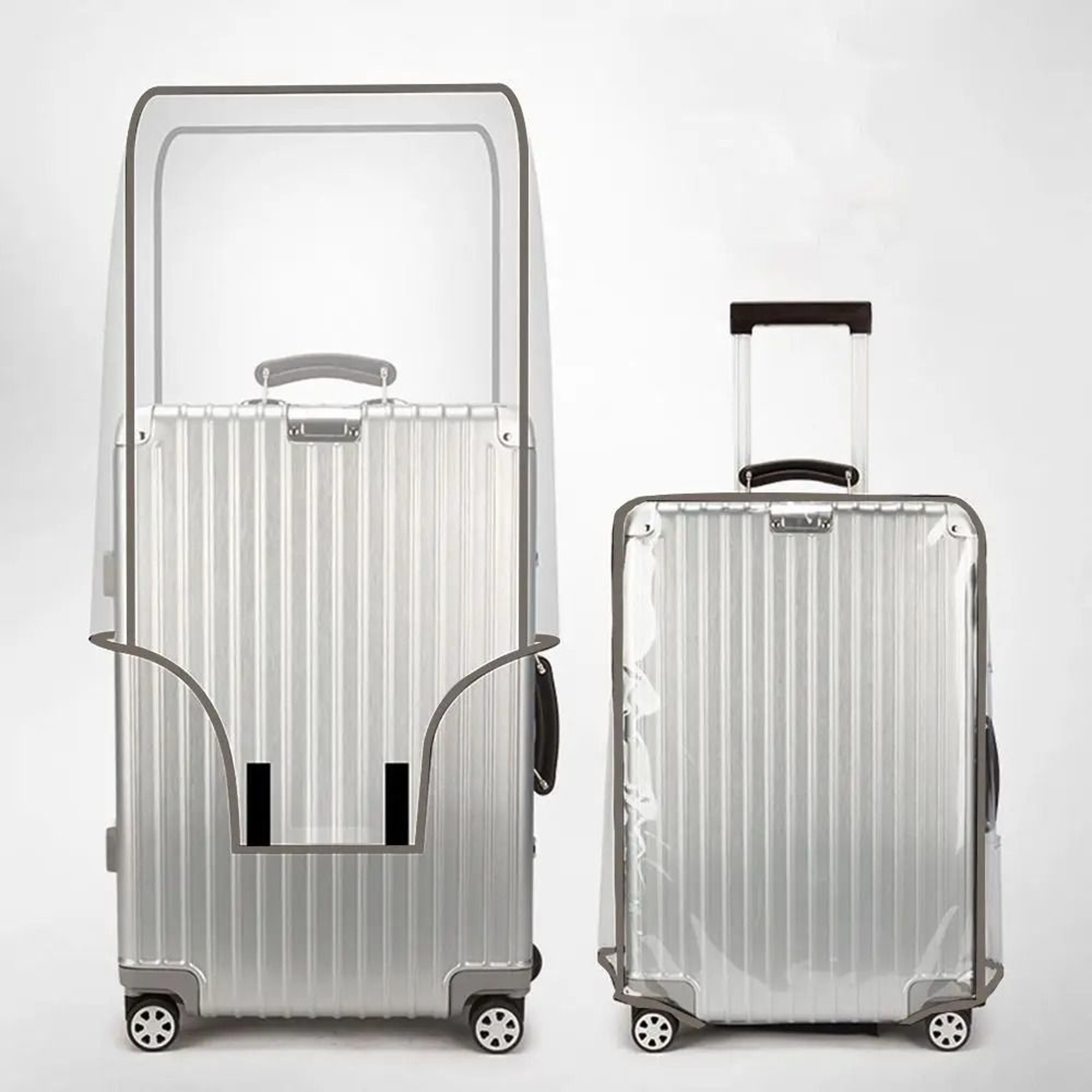 Transparent Travel Luggage Cover  Waterproof Dustproof PVC Suitcase Protector 9