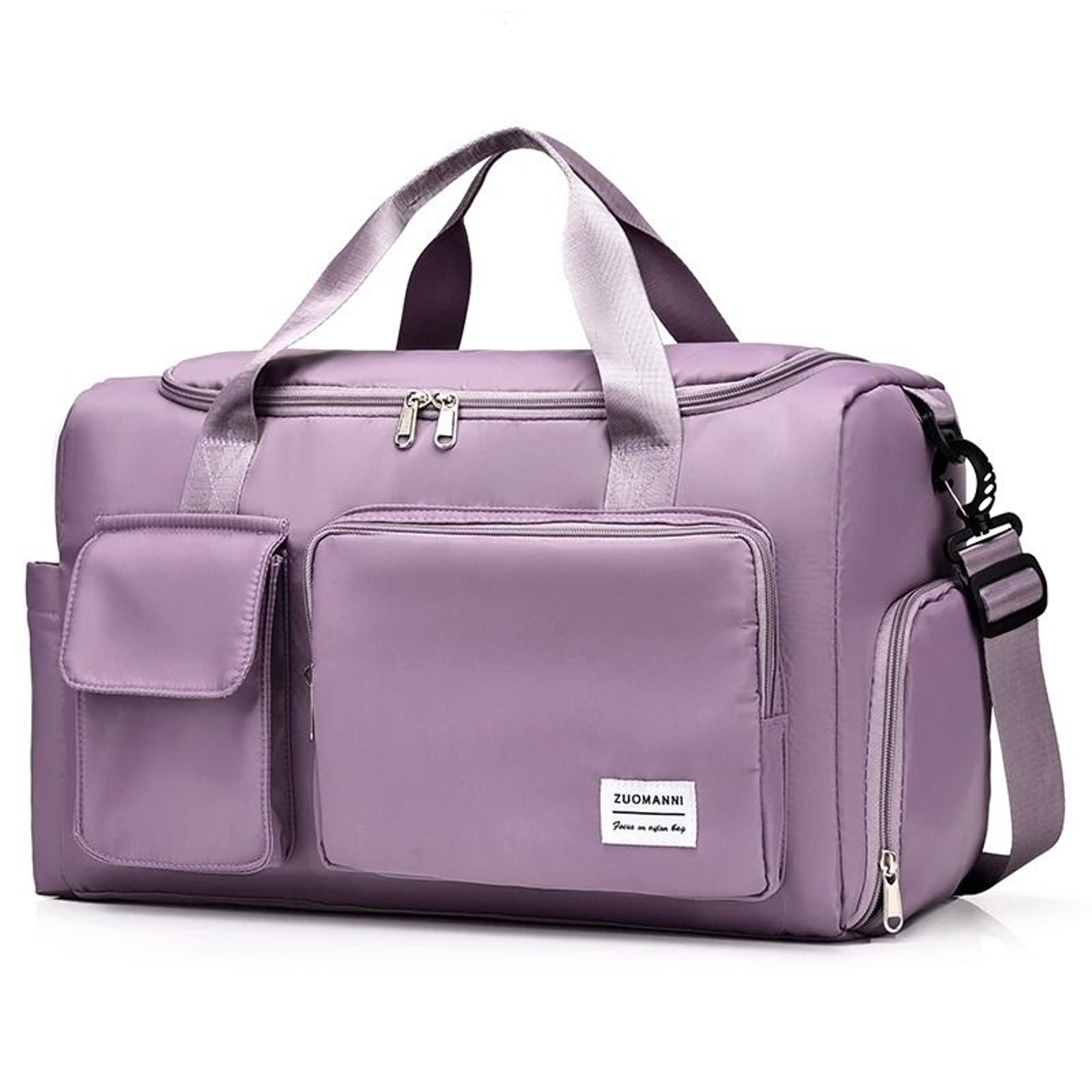 Large Capacity Carry On Travel Duffel Bag With Shoe Compartment  Waterproof Weekender Bag For Women 7