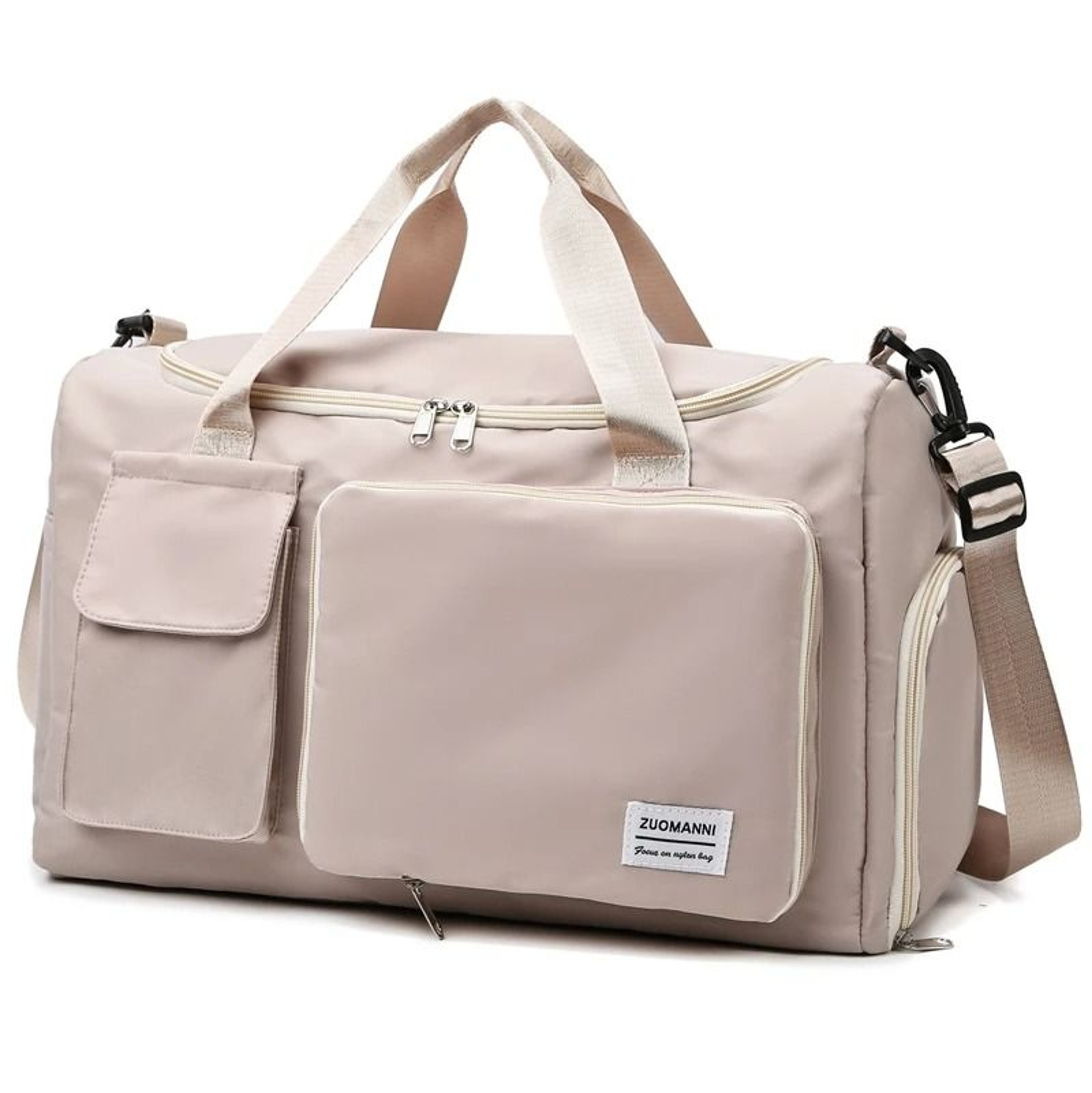 Large Capacity Carry On Travel Duffel Bag With Shoe Compartment  Waterproof Weekender Bag For Women 12