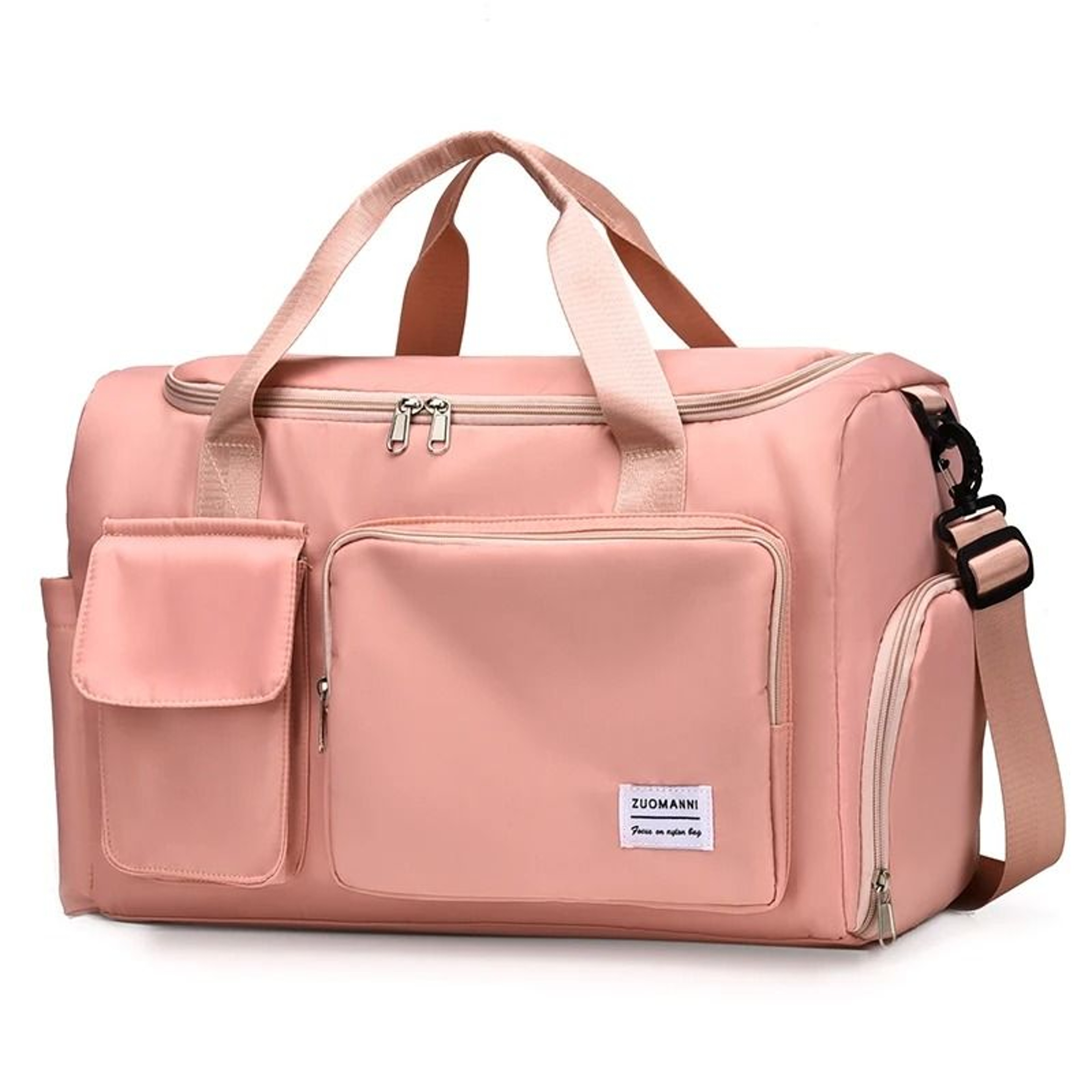 Large Capacity Carry On Travel Duffel Bag With Shoe Compartment  Waterproof Weekender Bag For Women 13