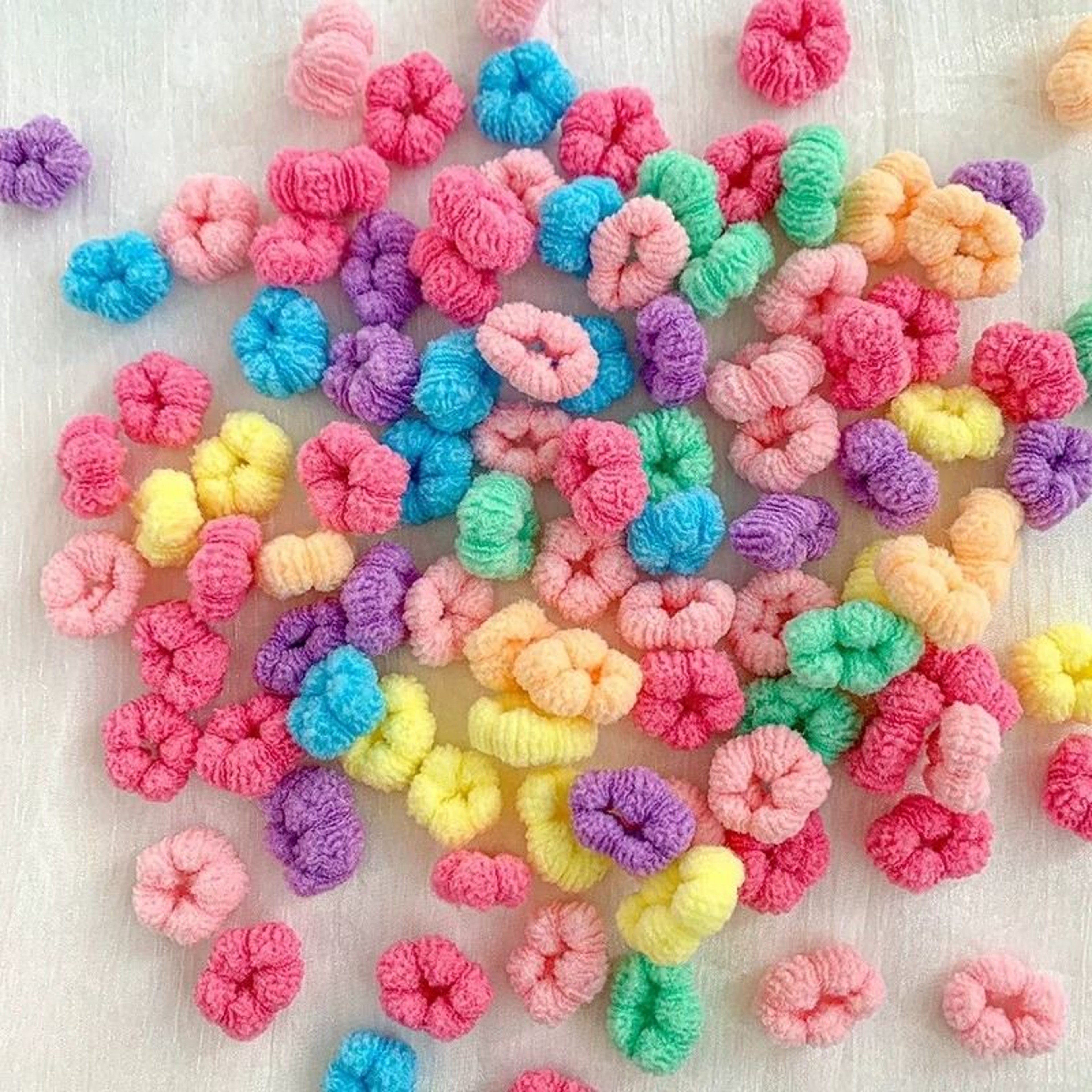 100Piece Colorful Elastic Hair Bands Set For Kids  Soft Ponytail Holders And Small Scrunchies 0