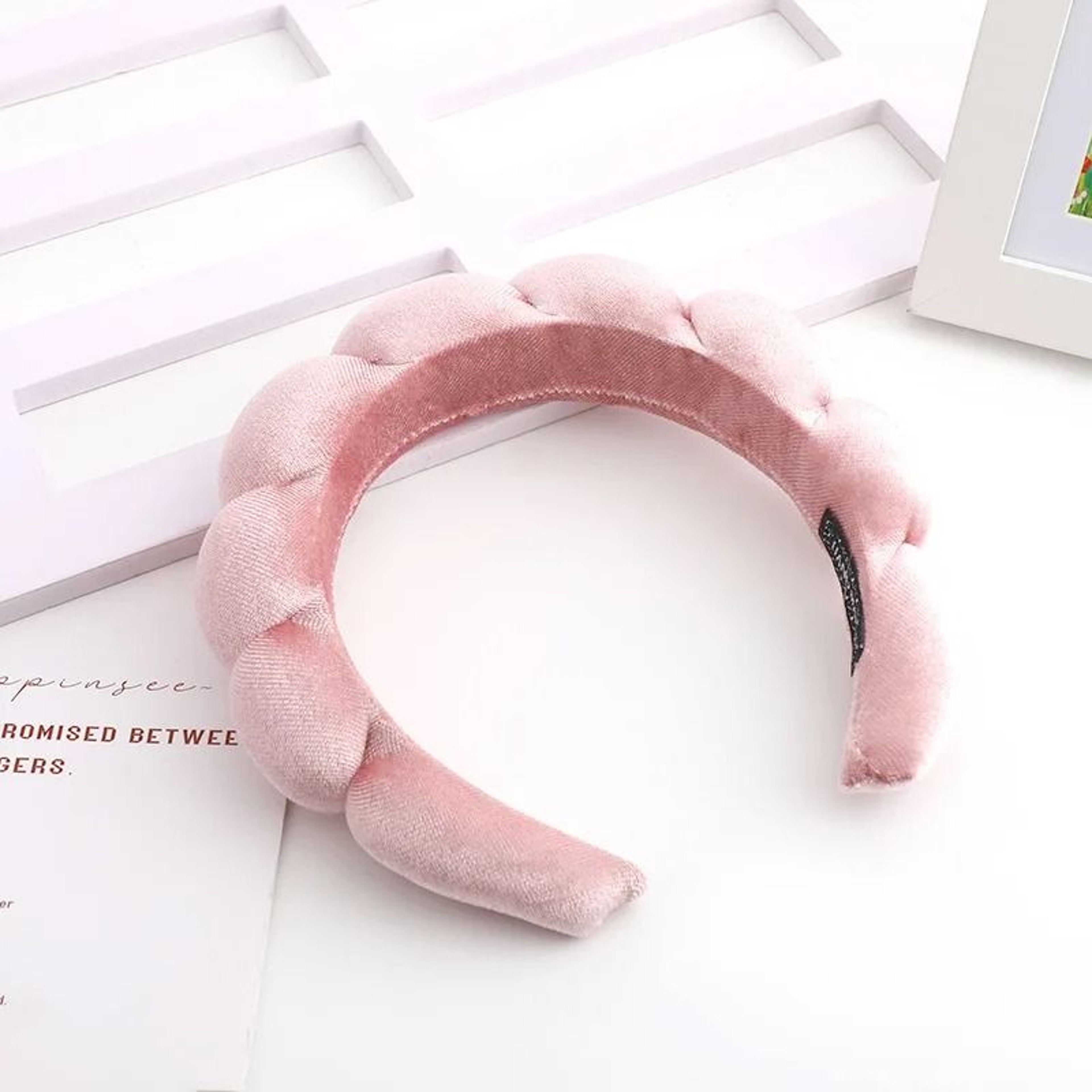 Velvet High Top Braided Hair Band  Soft Padded Headband For Women 9