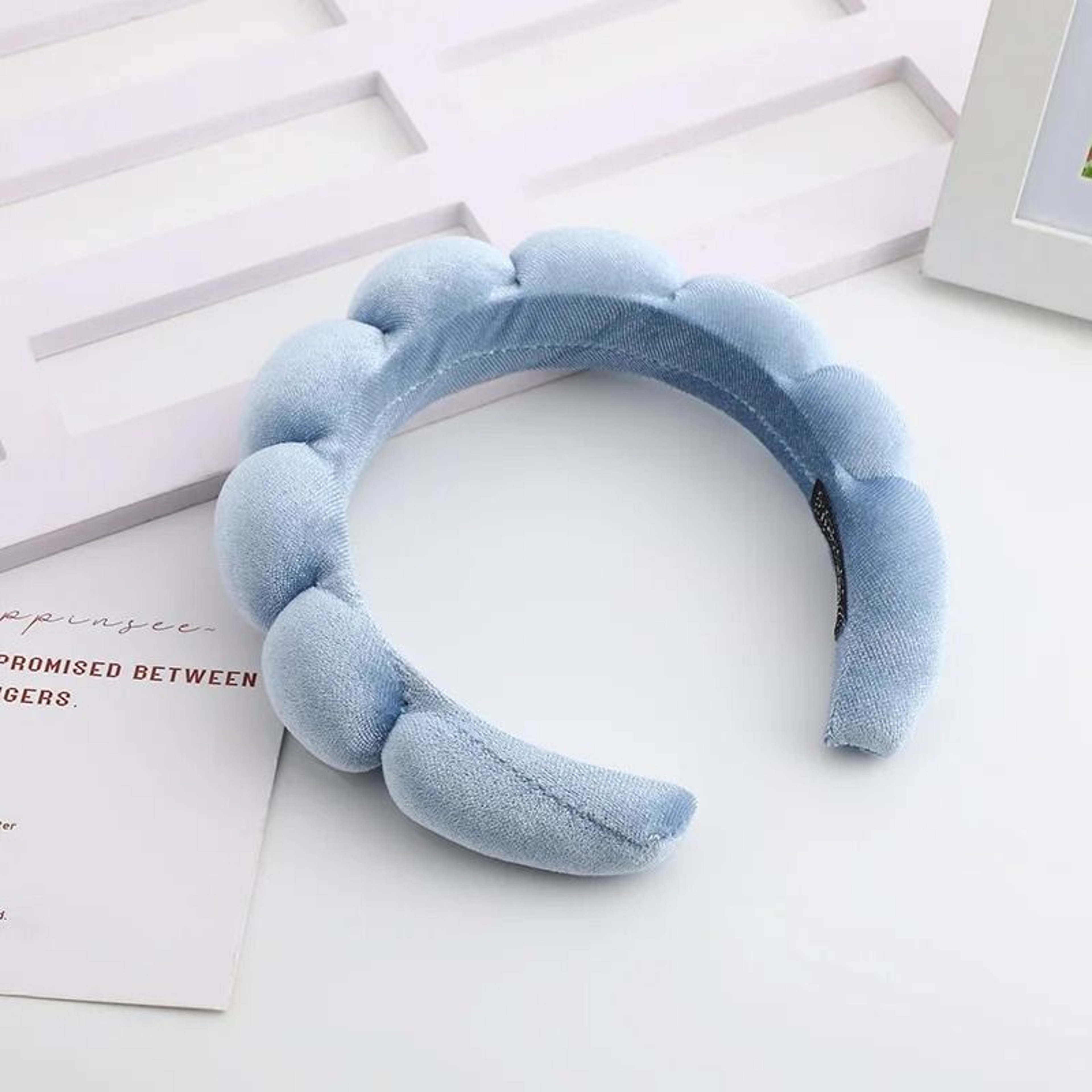 Velvet High Top Braided Hair Band  Soft Padded Headband For Women 5