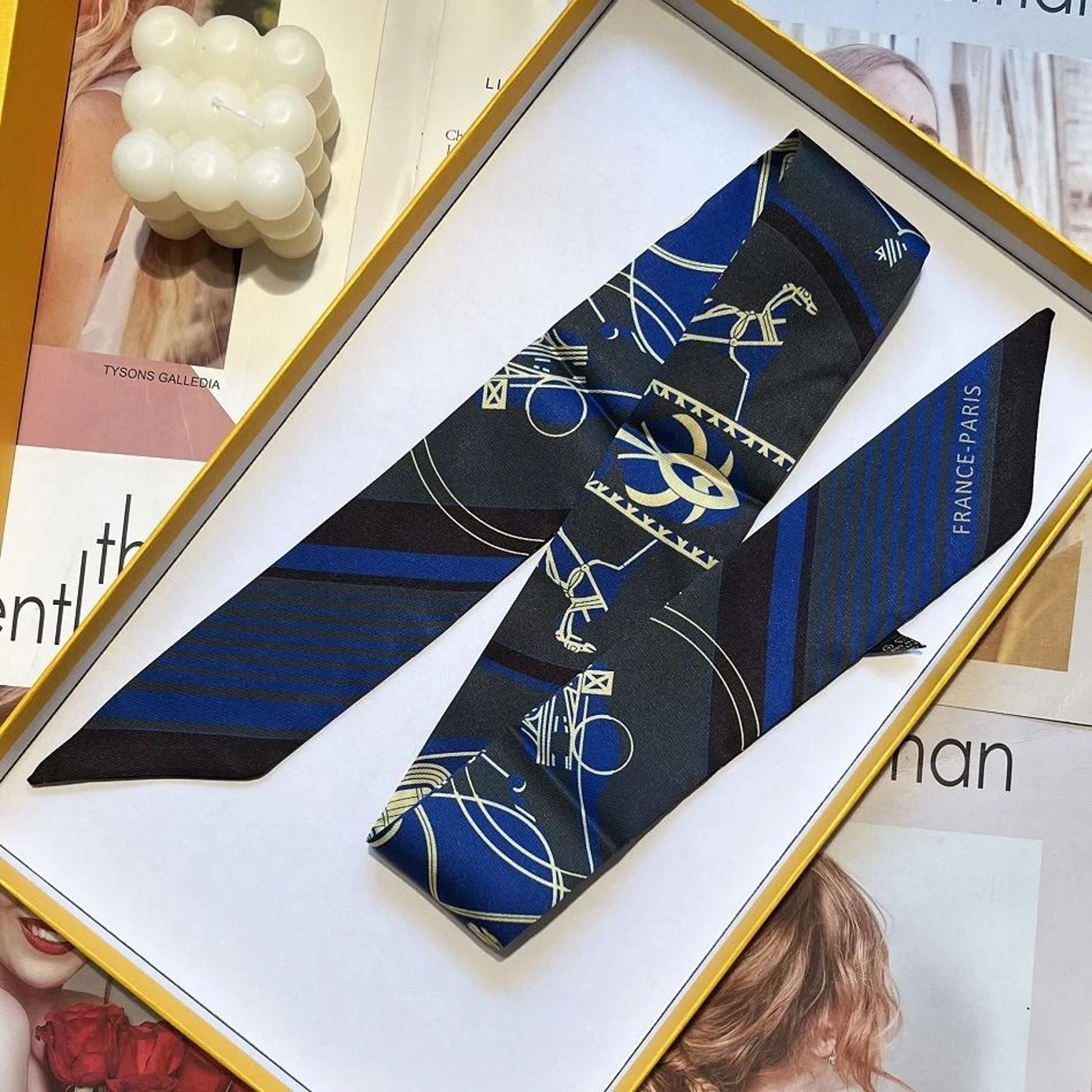 Long Scarf Ribbon Headband For Women  Versatile Neckerchief And Bag Handle Accessory 25