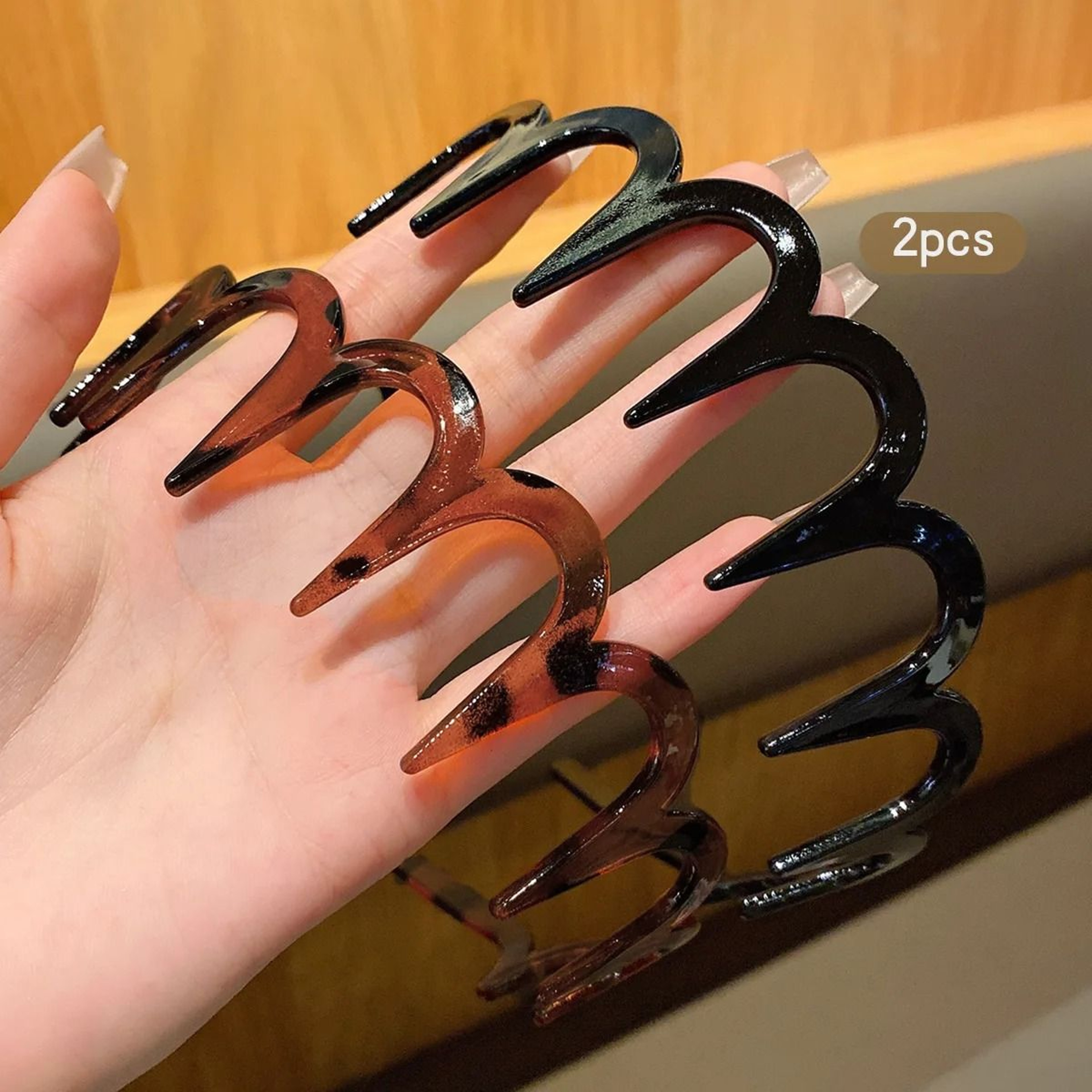 2pcs Anti Slip Hair Clips With Teeth  Durable Hair Accessories For Daily Use 3