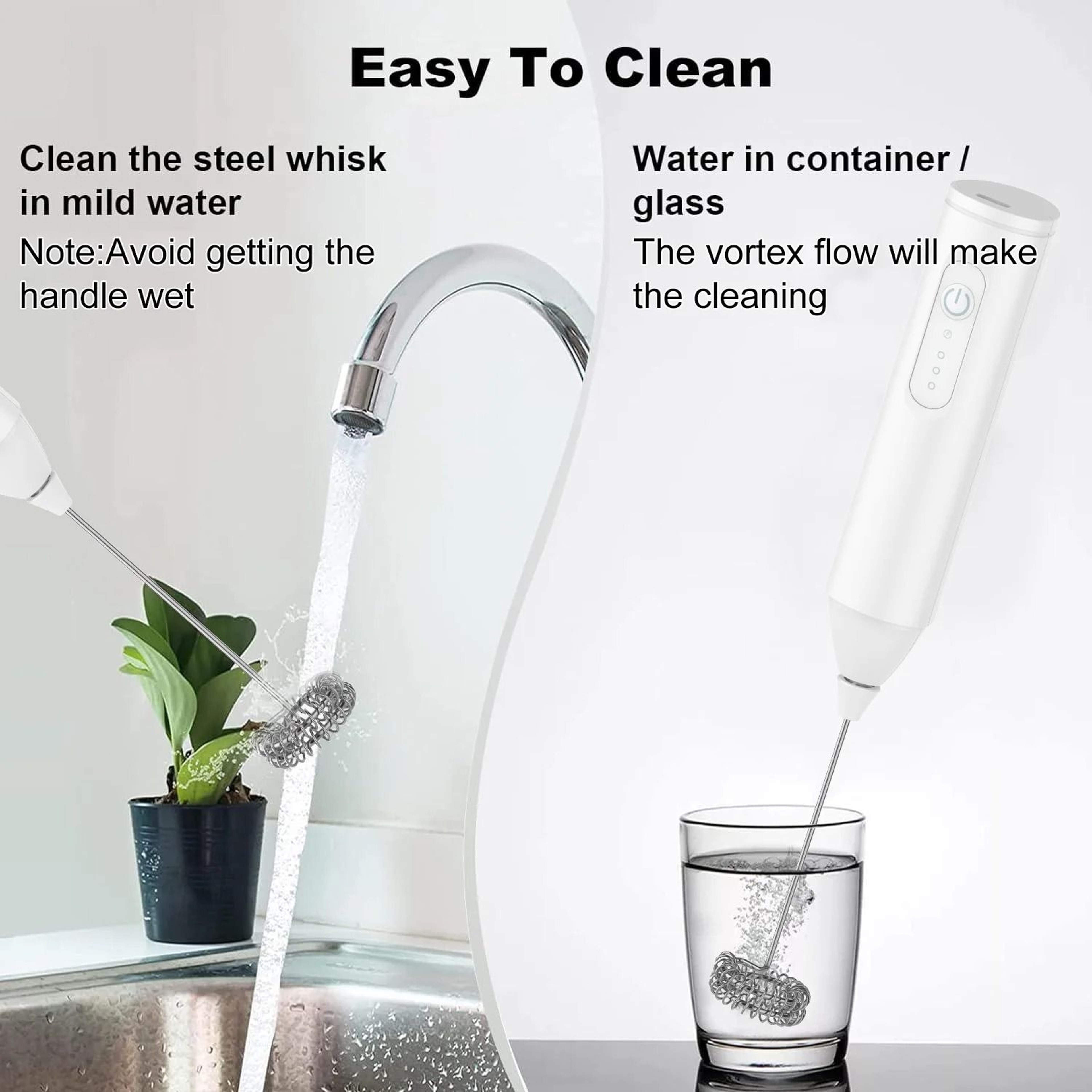 Mini USB Rechargeable Milk Frother And Coffee Foam Maker With 3 Speeds 5