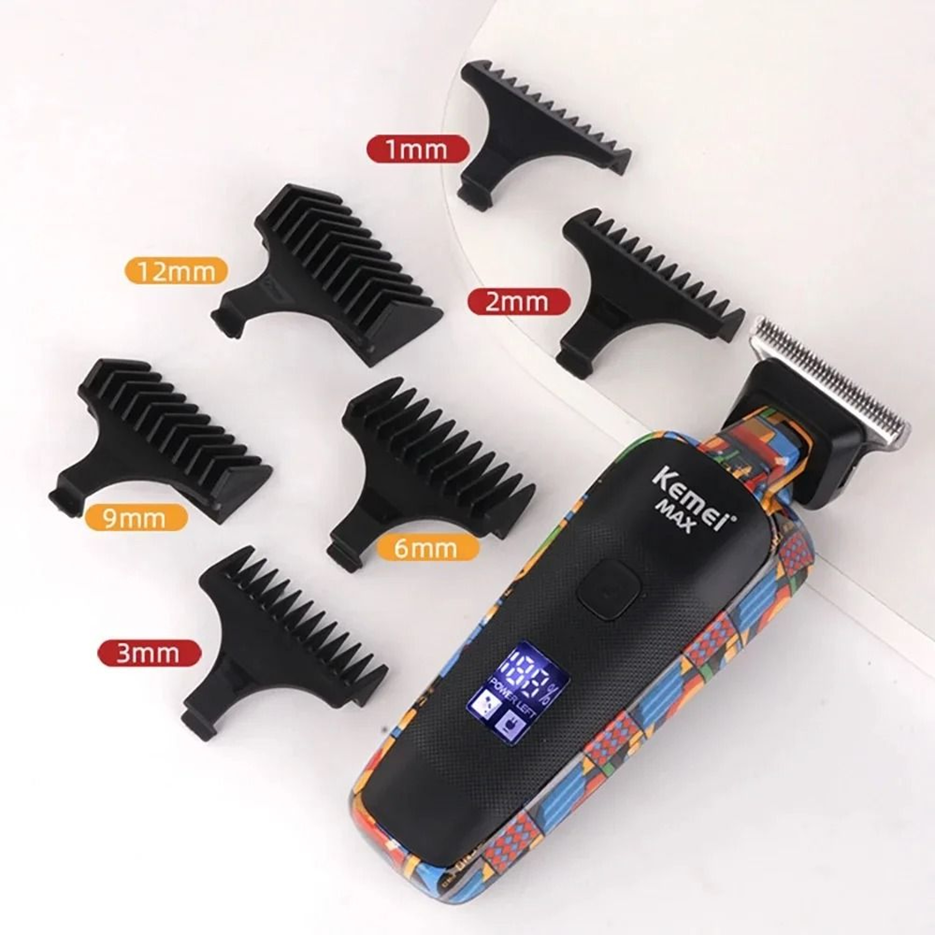 Professional Hair Trimmer And Electric Beard Clipper With 6 Guide Combs 0