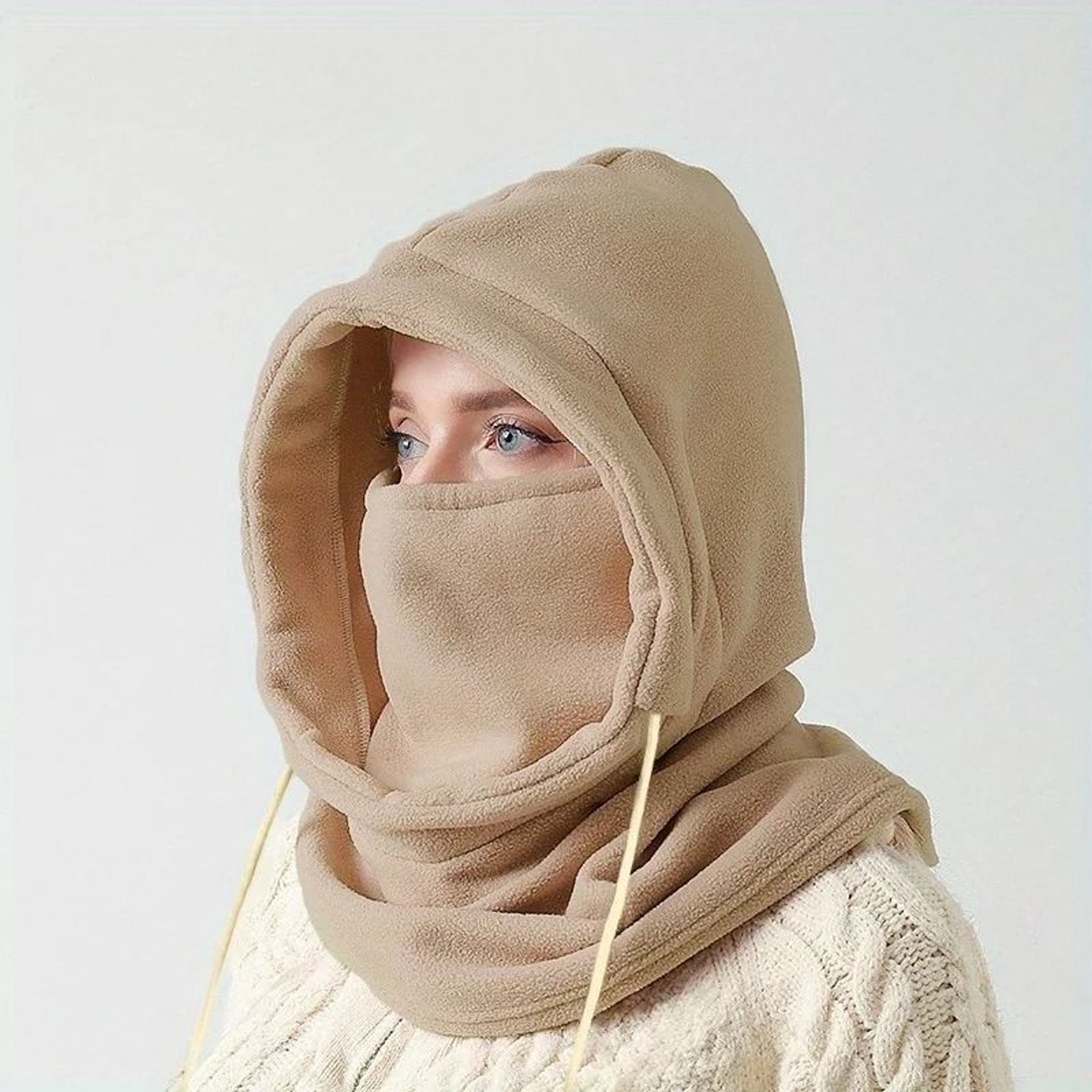 Winter Balaclava Hooded Scarf  Warm Neck Gaiter With Hood 9