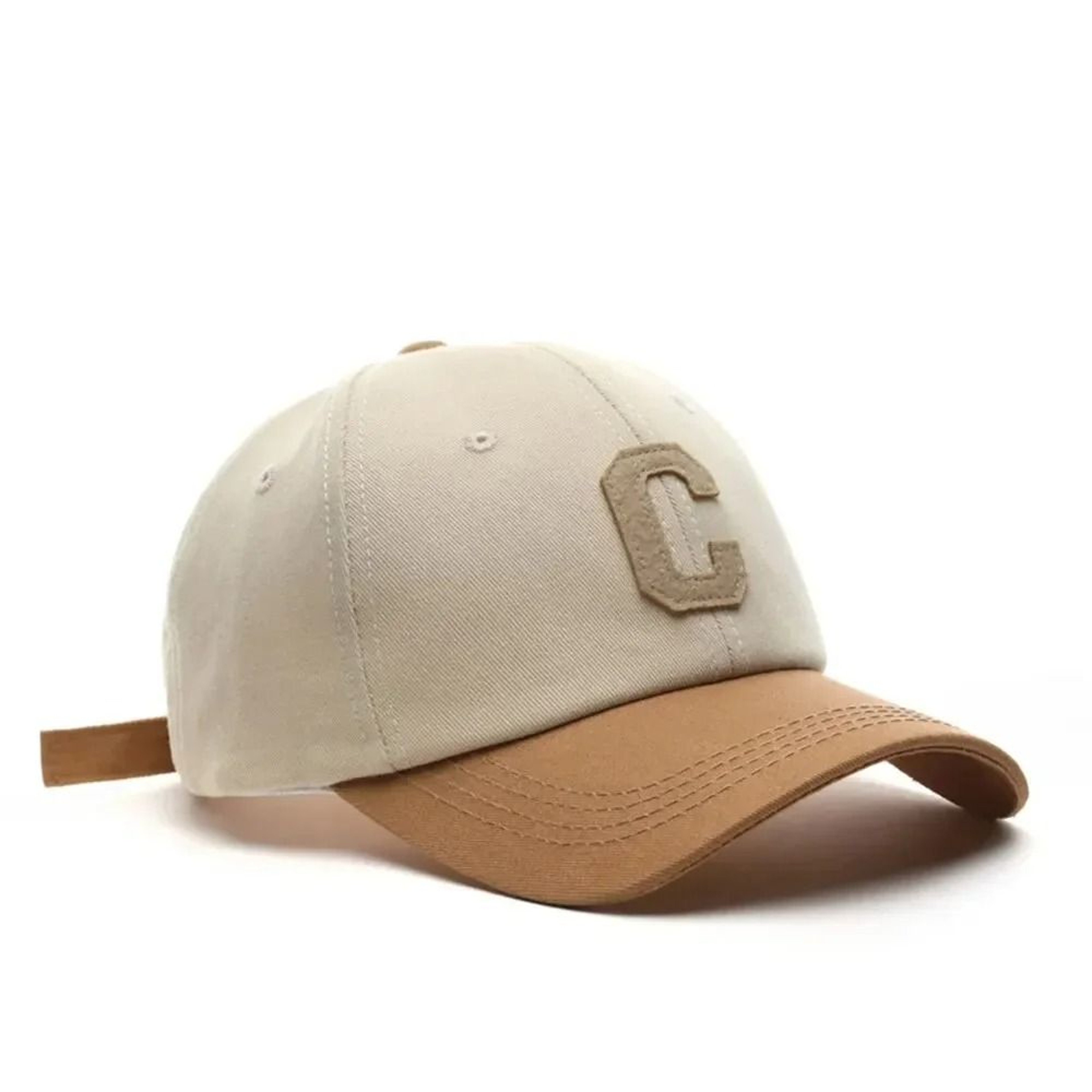 Color Block Letter C Baseball Cap  Adjustable Unisex Casual Hat 3