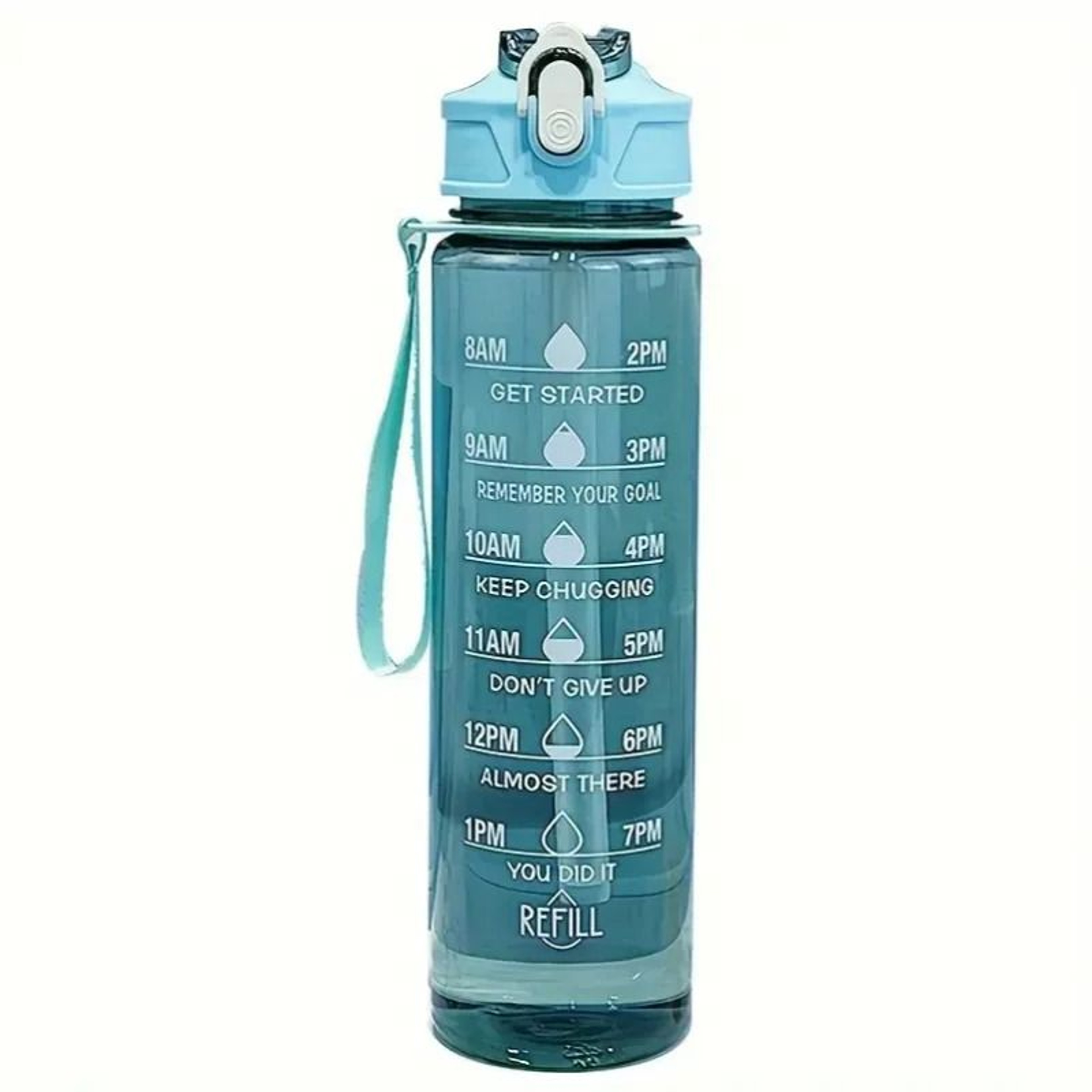 800ml Sports Water Bottle  LeakProof Motivational Drinking Cup With Time Marker 5