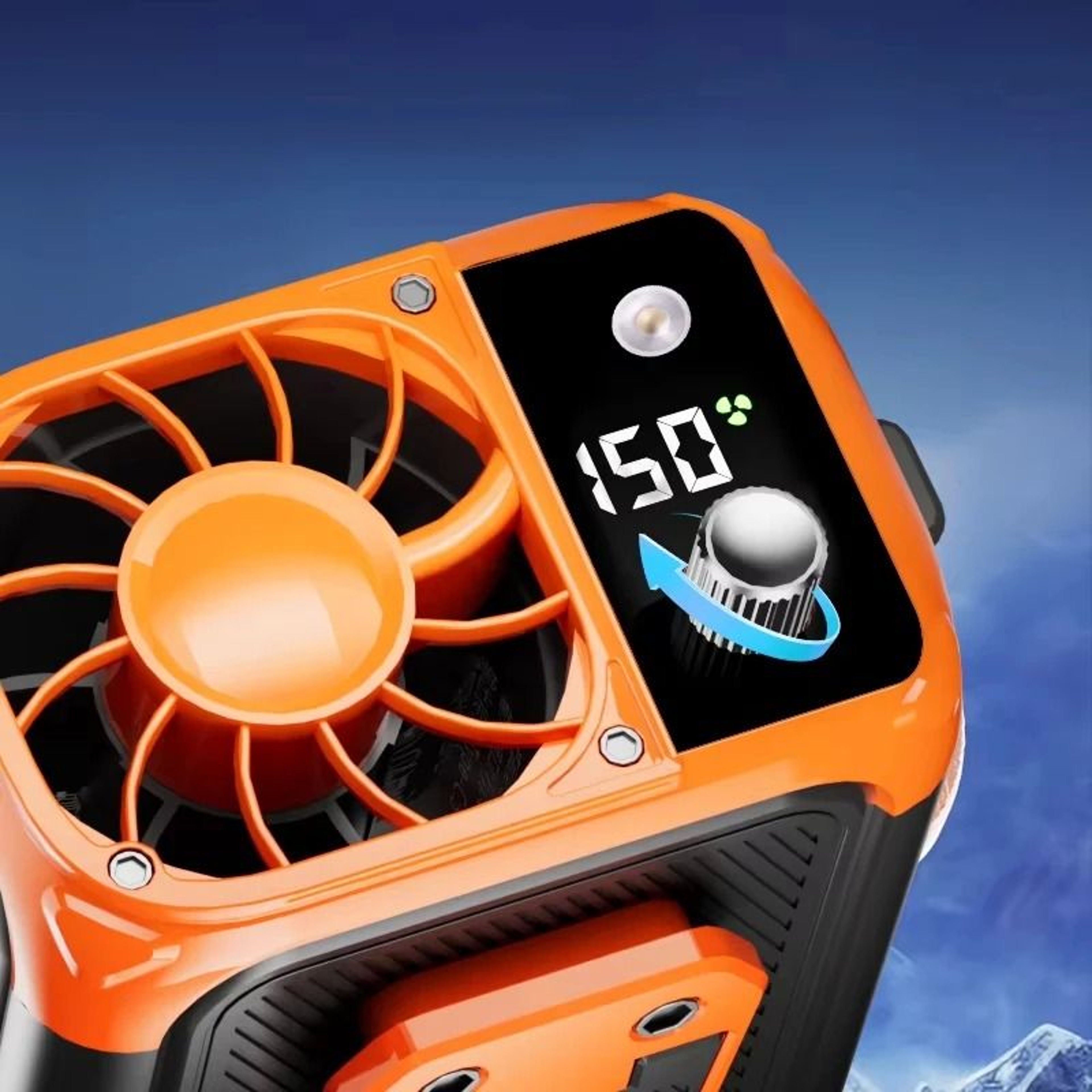 Mini HighSpeed Waist Fan  Bladeless USB Hanging Fan With Power Bank And LED Display 4