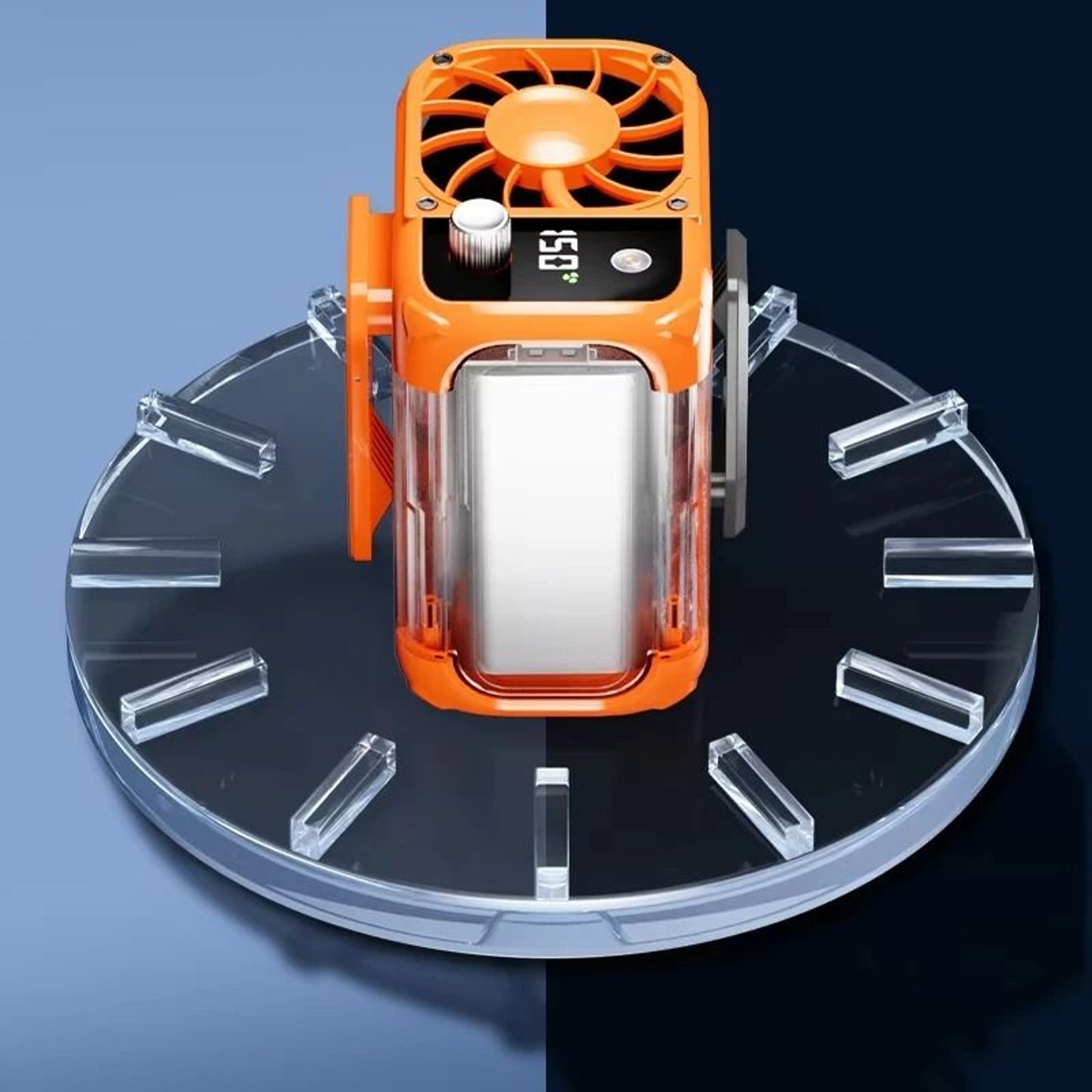 Mini HighSpeed Waist Fan  Bladeless USB Hanging Fan With Power Bank And LED Display 5