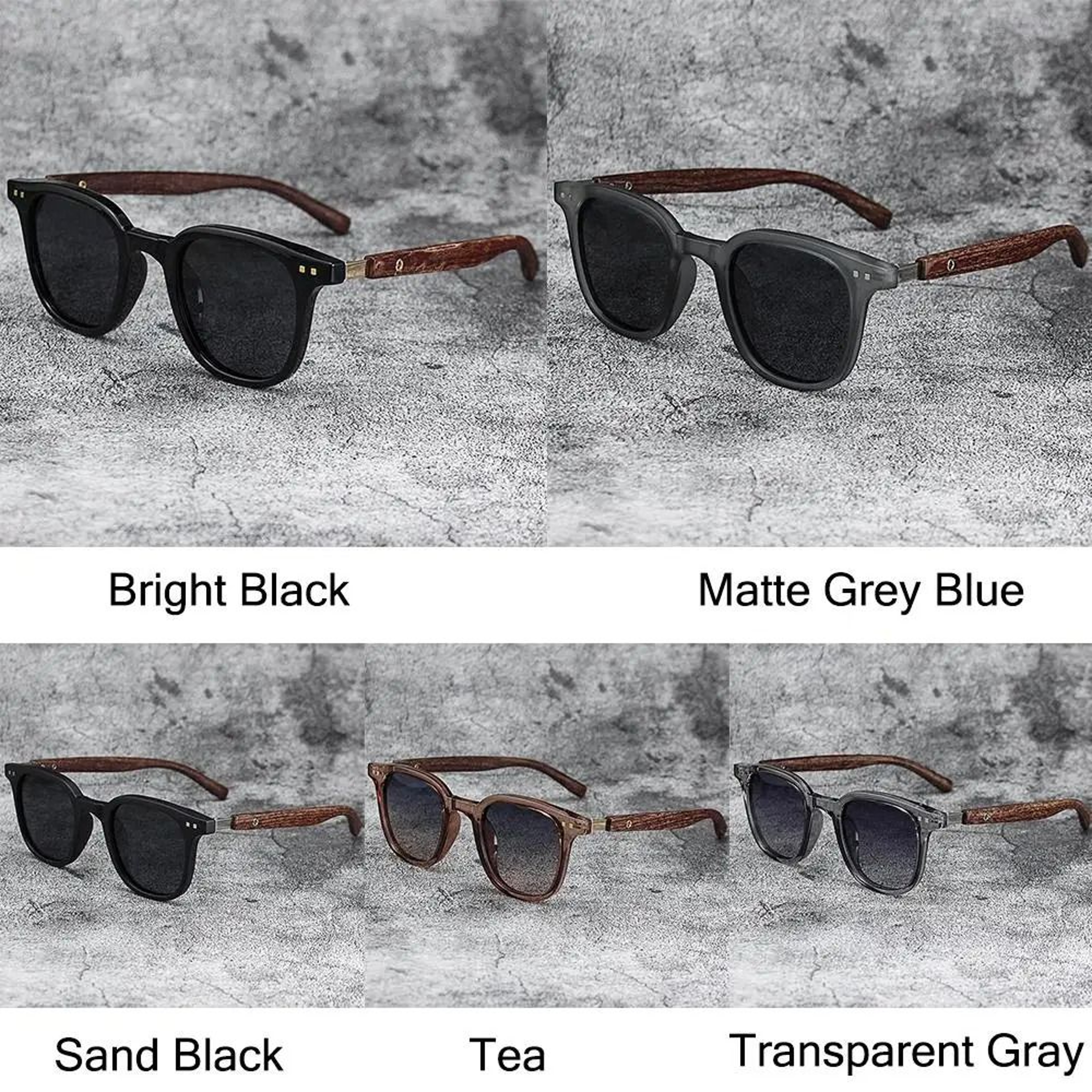 Wood Grain Retro Sunglasses For Men And Women 1