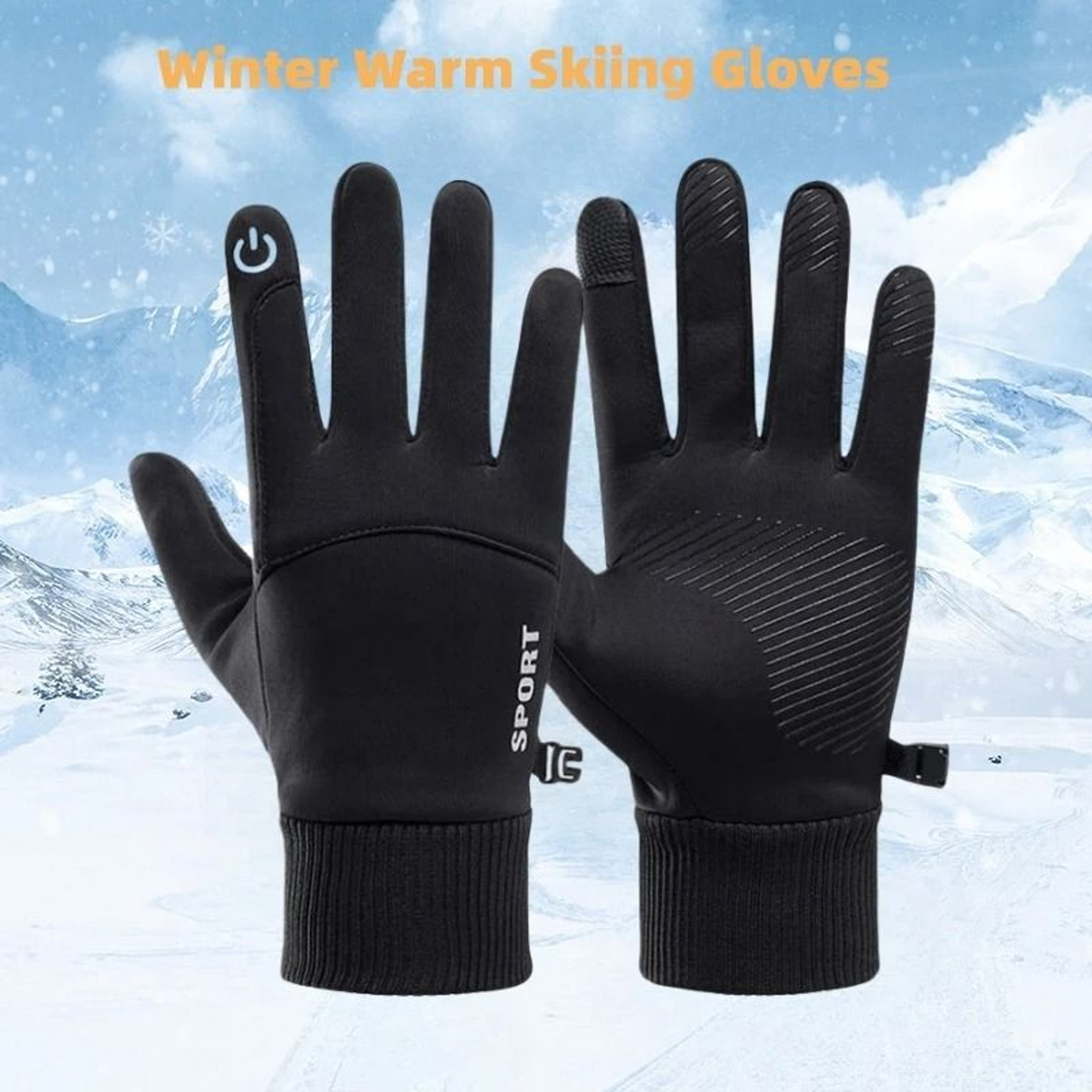 Winter Waterproof Touch Screen Fleece Gloves For Outdoor Sports 0