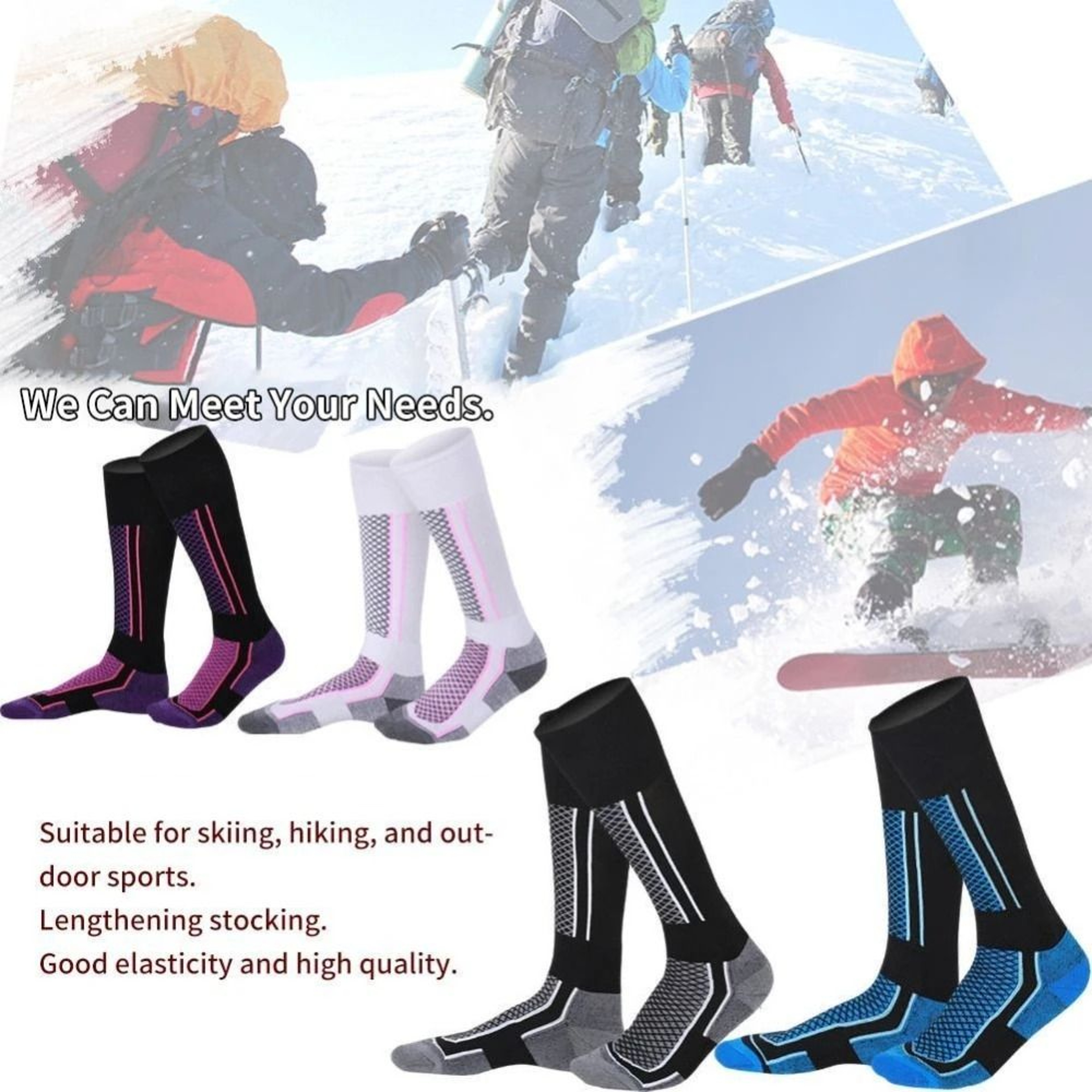 Winter Warm Ski Stockings For Hiking And Outdoor Sports 2