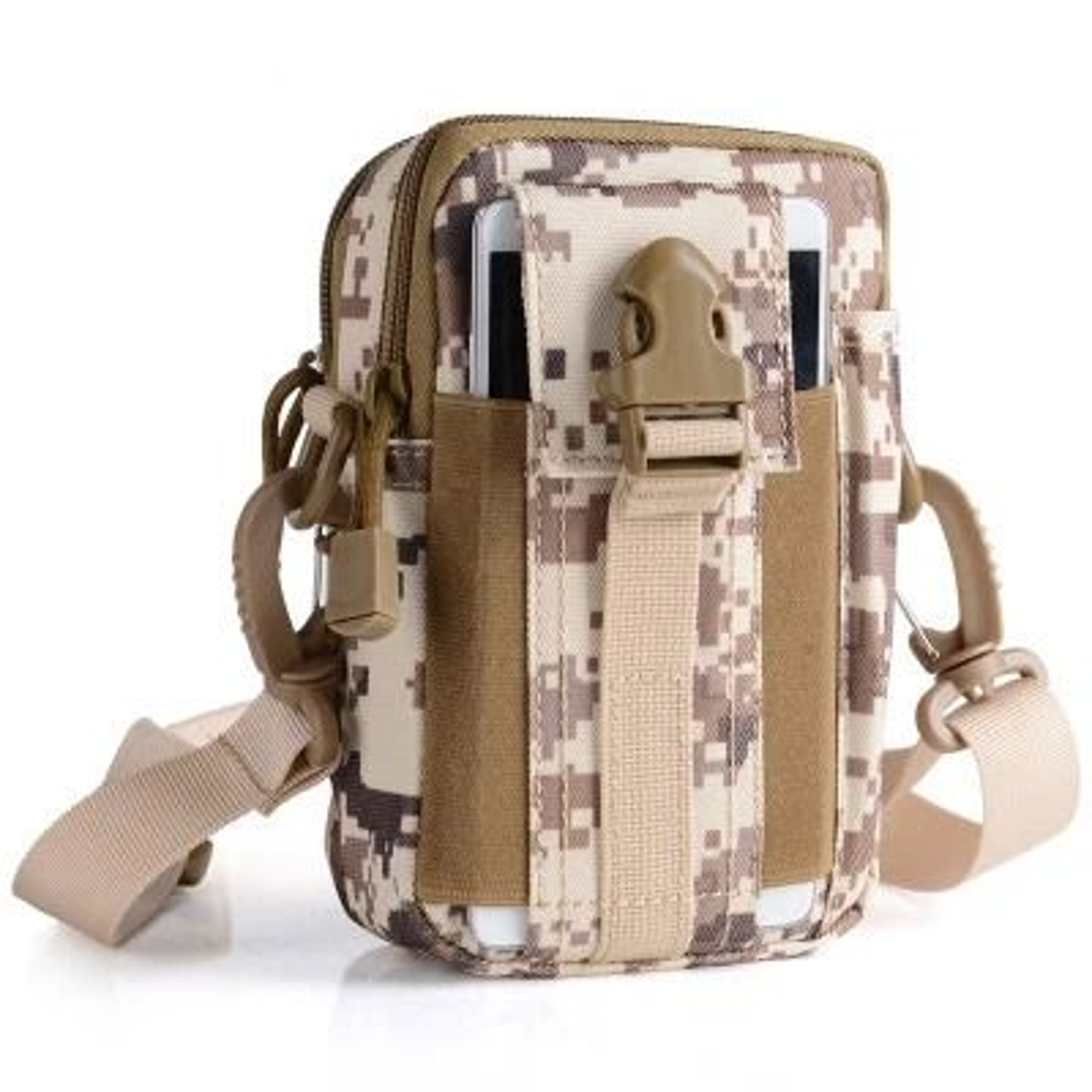 Waterproof Nylon Mobile Phone Waist Bag With Molle Attachment 18