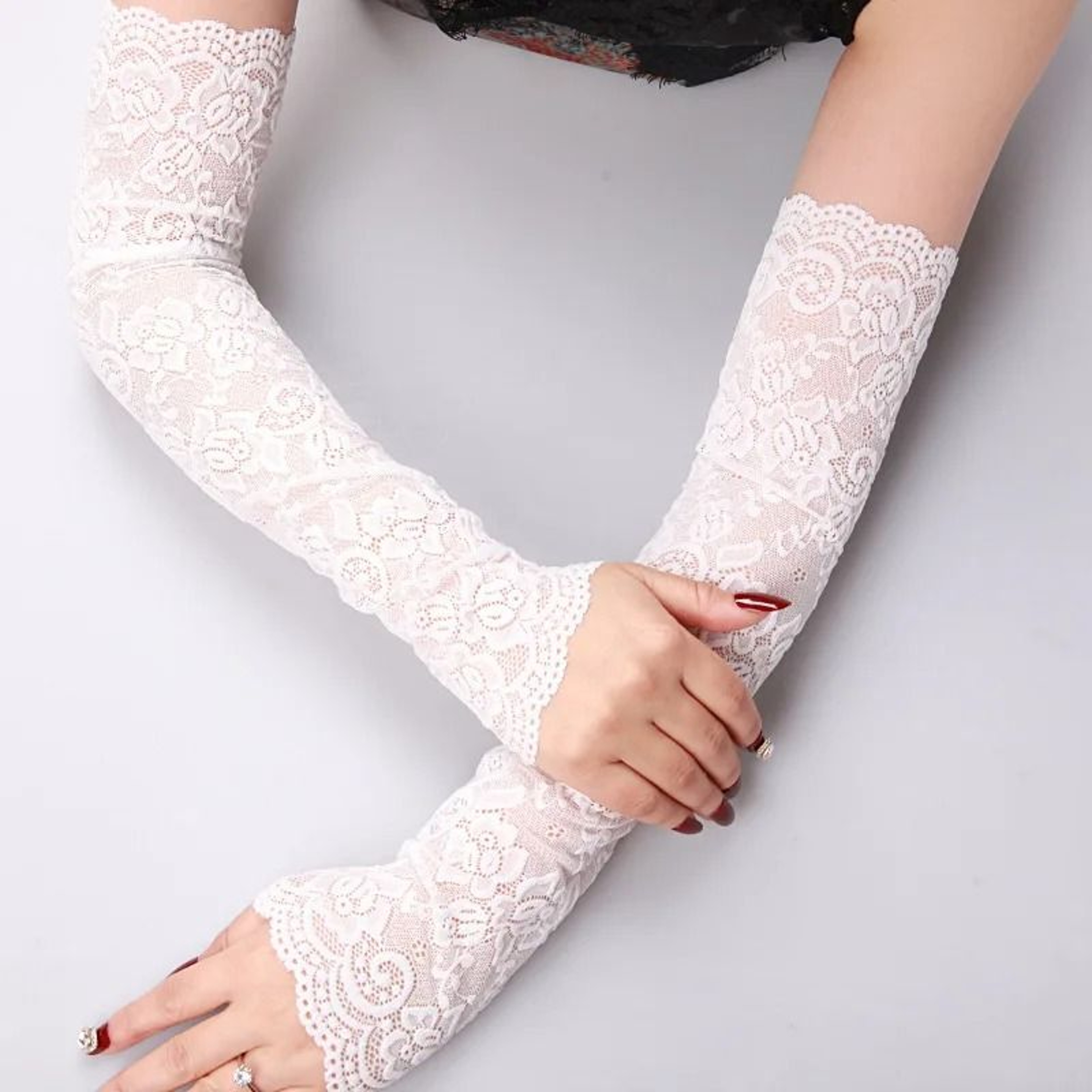 Summer Ice Silk Arm Sleeves For Women 0