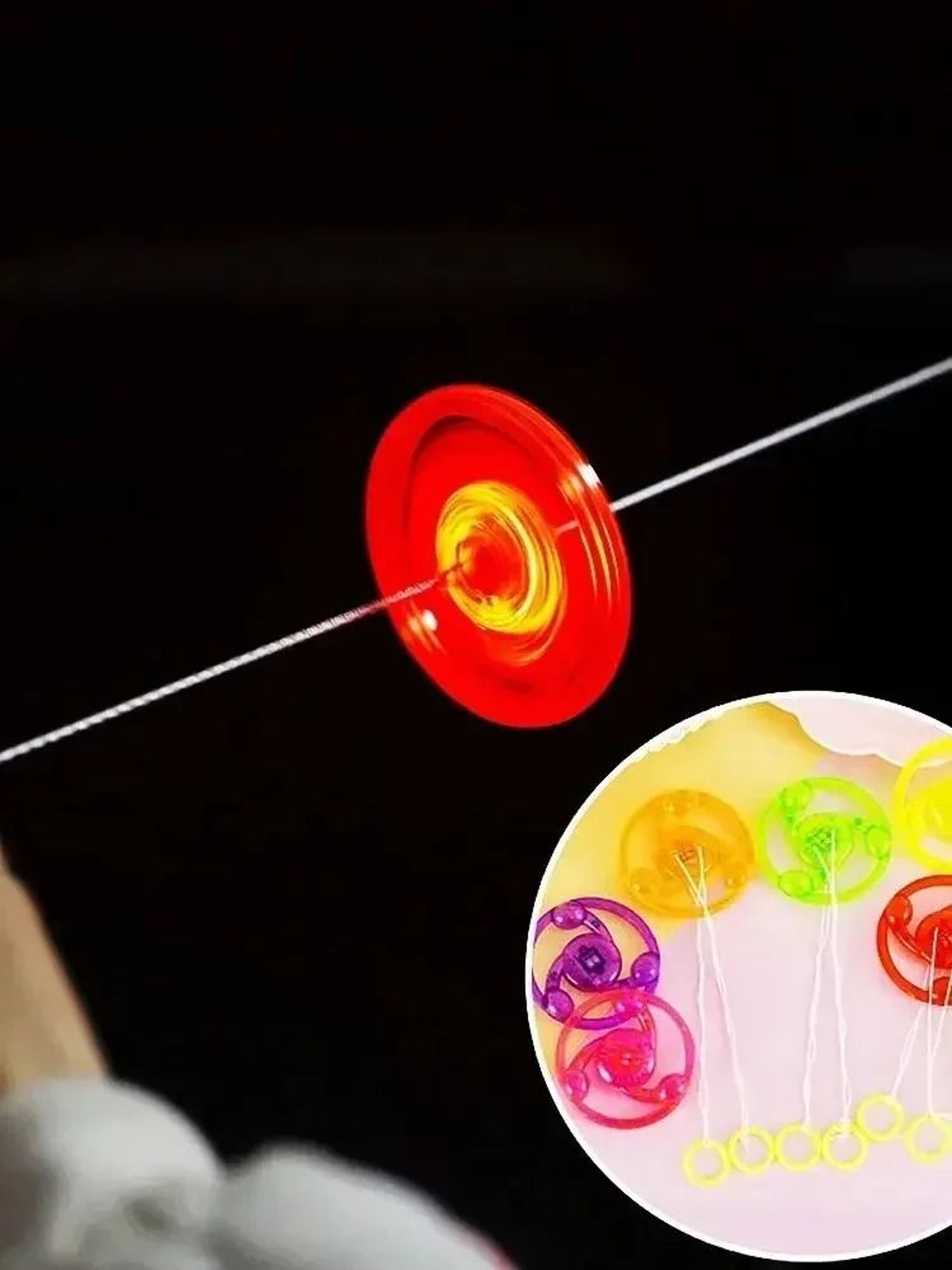 Hand Pulled LED Flywheel Toys For Kids 6 Pack 6