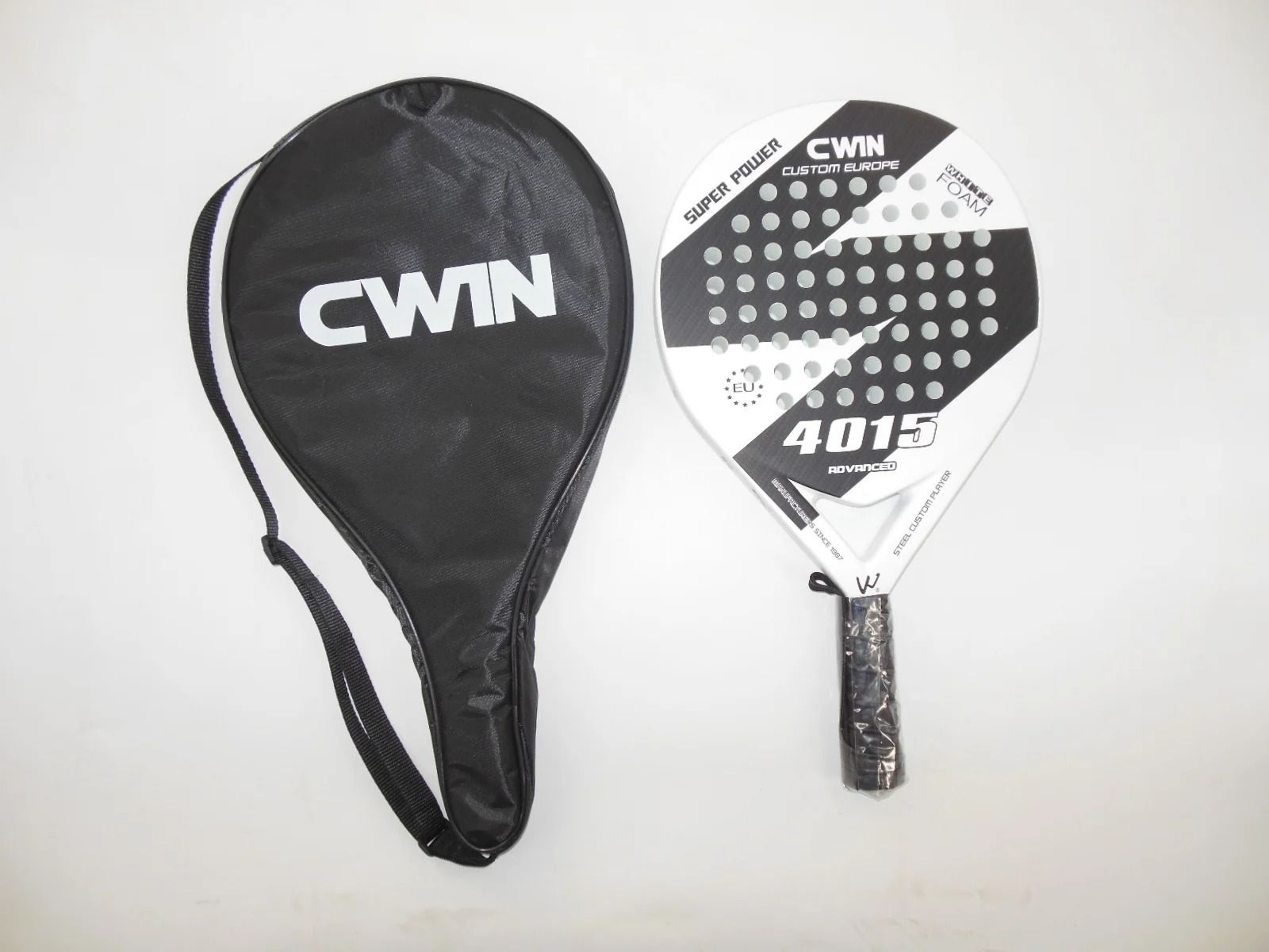 Blue And White Beach Style Carbon Padel Racket 5