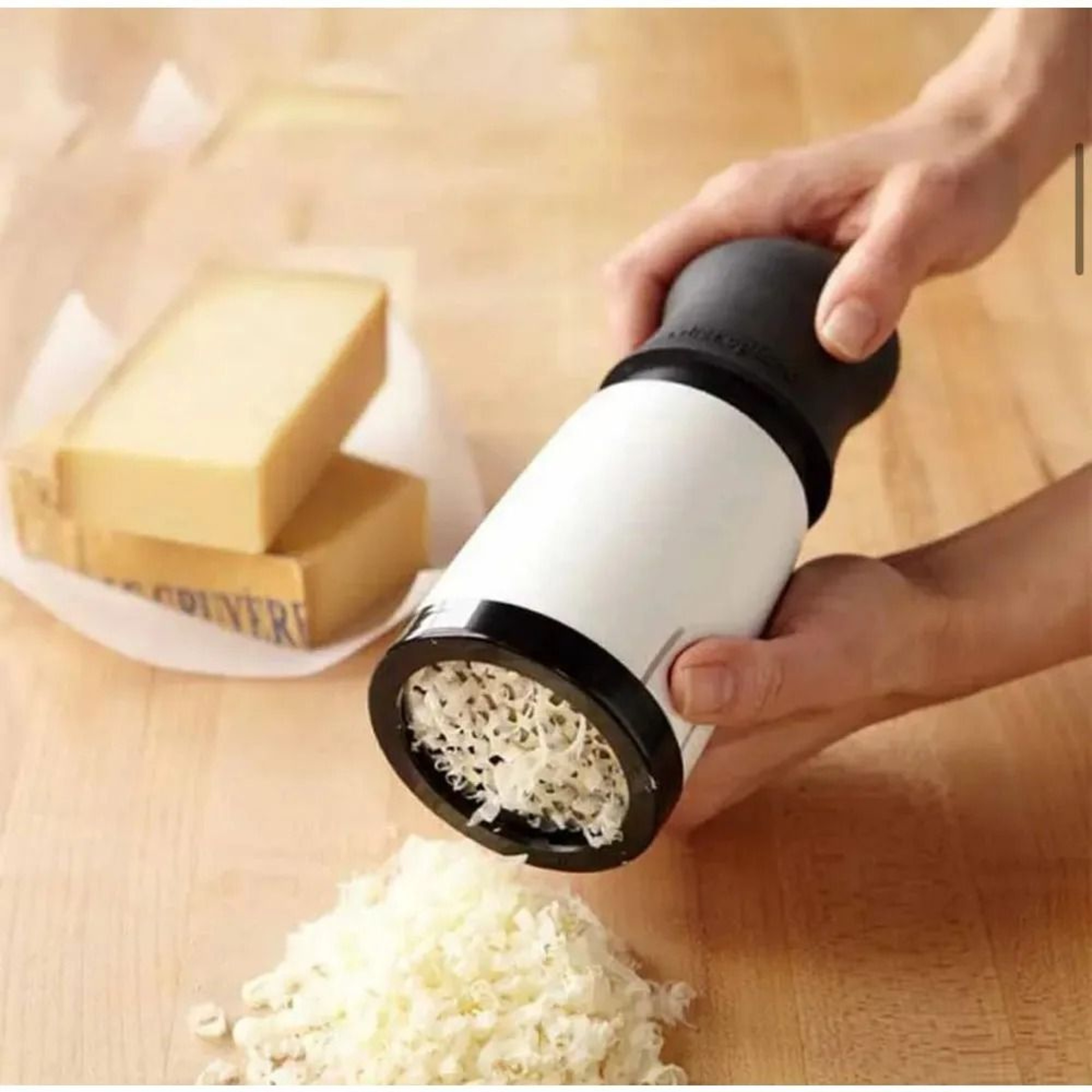 Stainless Steel Cheese Grater With Two Interchangeable Blades For Parmesan Chocolate And Butter 2