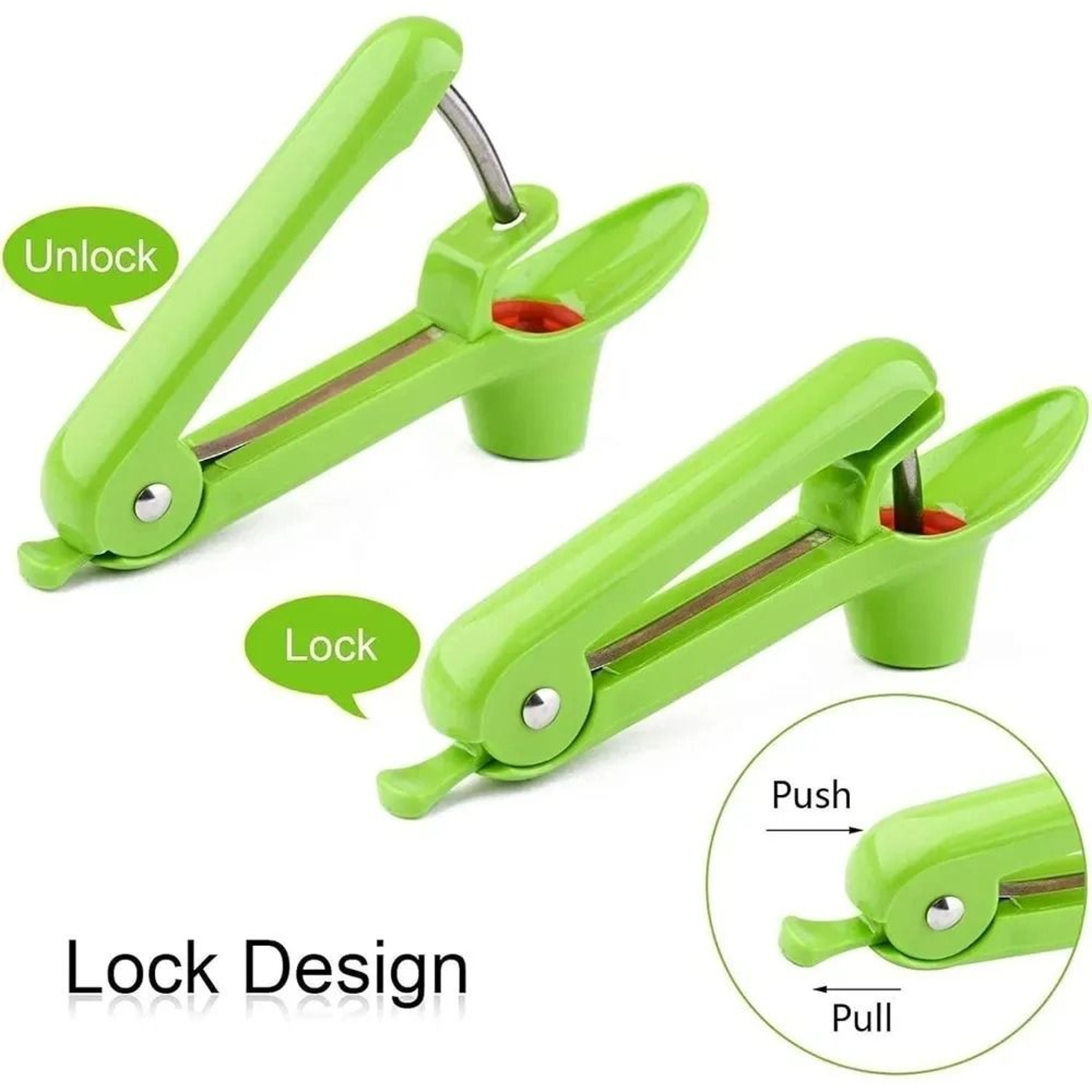 Heavy Duty Cherry Pitter Tool With Space Saving Lock Design 4