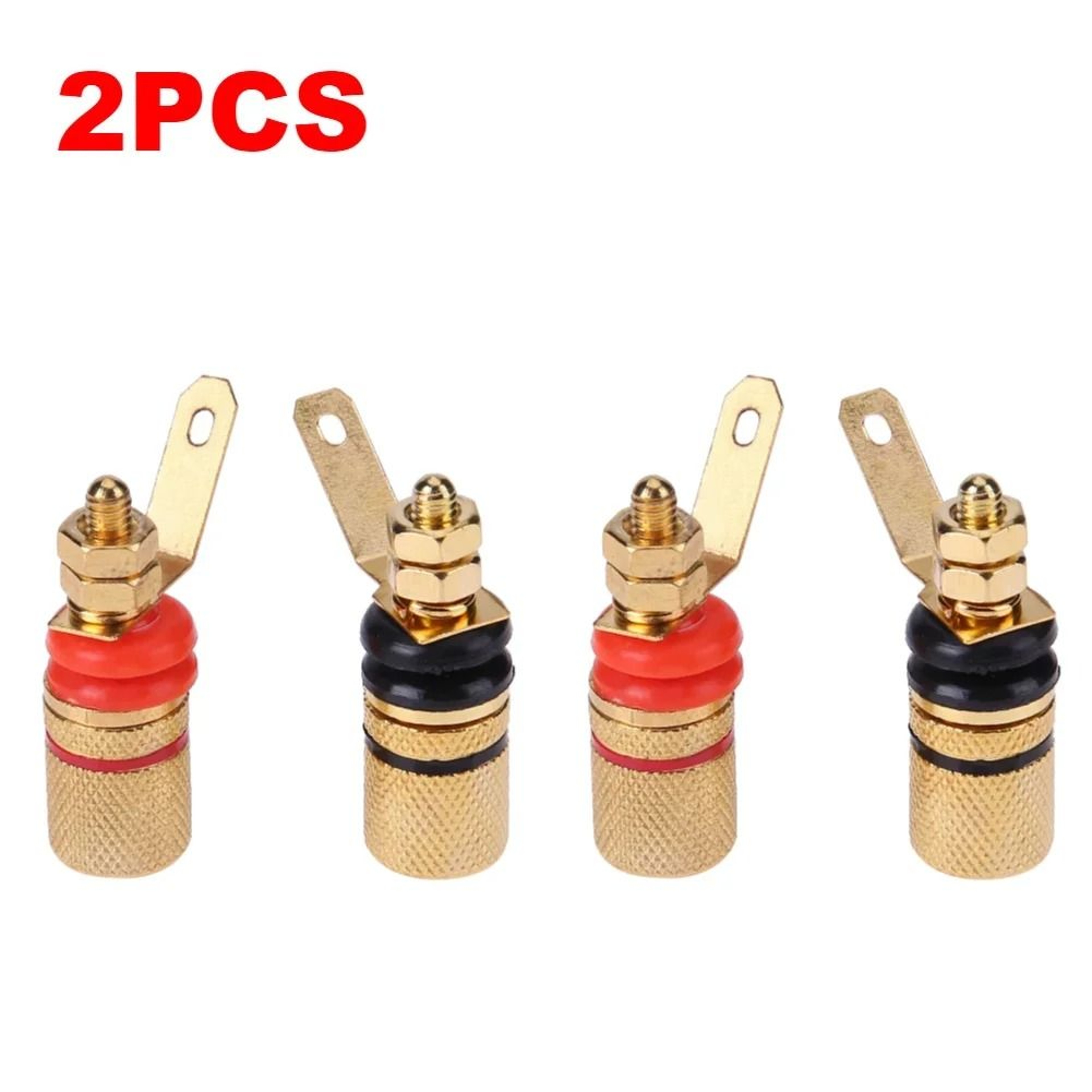 Gold Plated Amplifier Speaker Terminal Binding Post Set For 4mm Banana Plugs 8