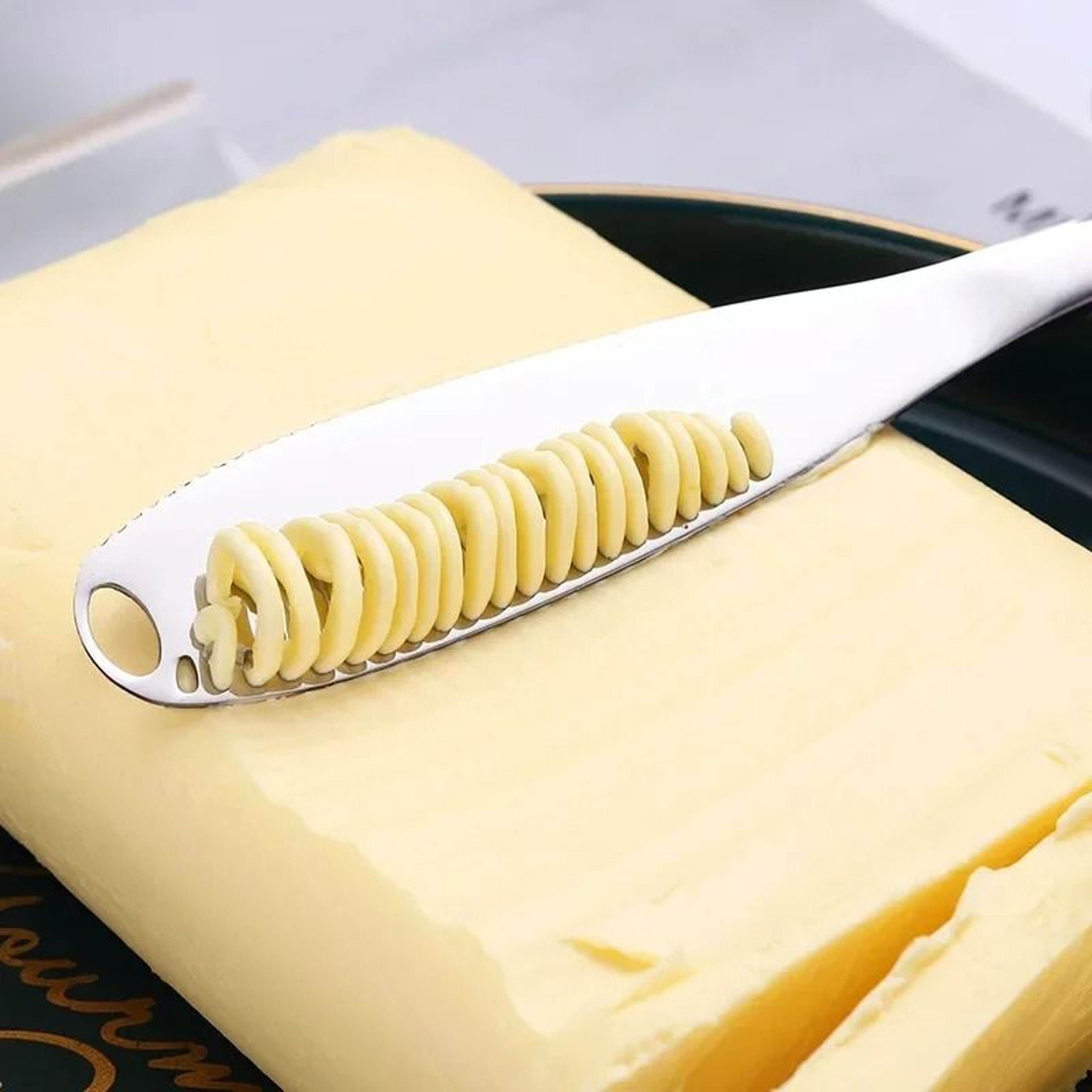 Stainless Steel Butter Knife With Holes 3 In 1 Spreader For Cheese Cream And Bread 0