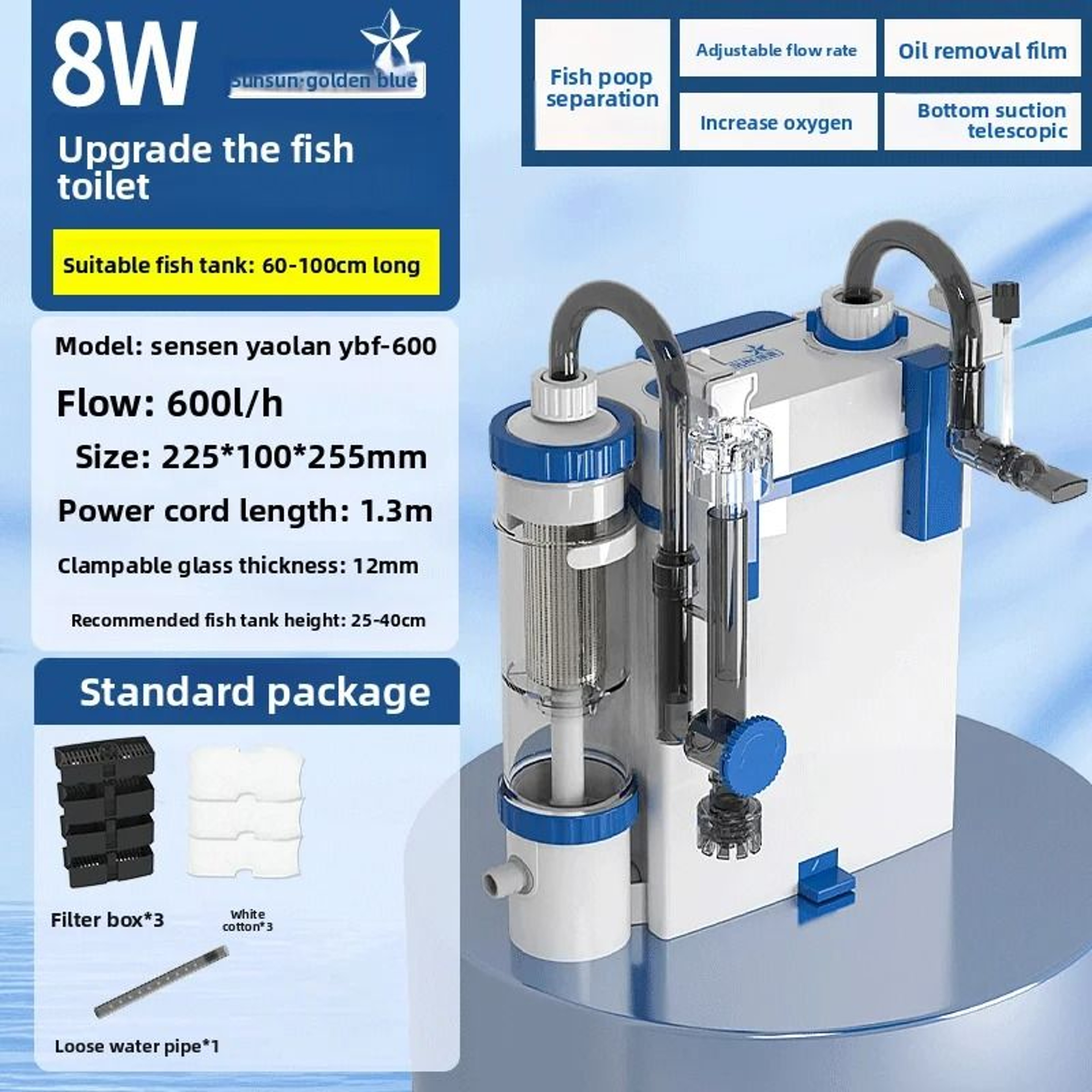 Fish Tank Filter With Oxygenation And Water Purification System 8