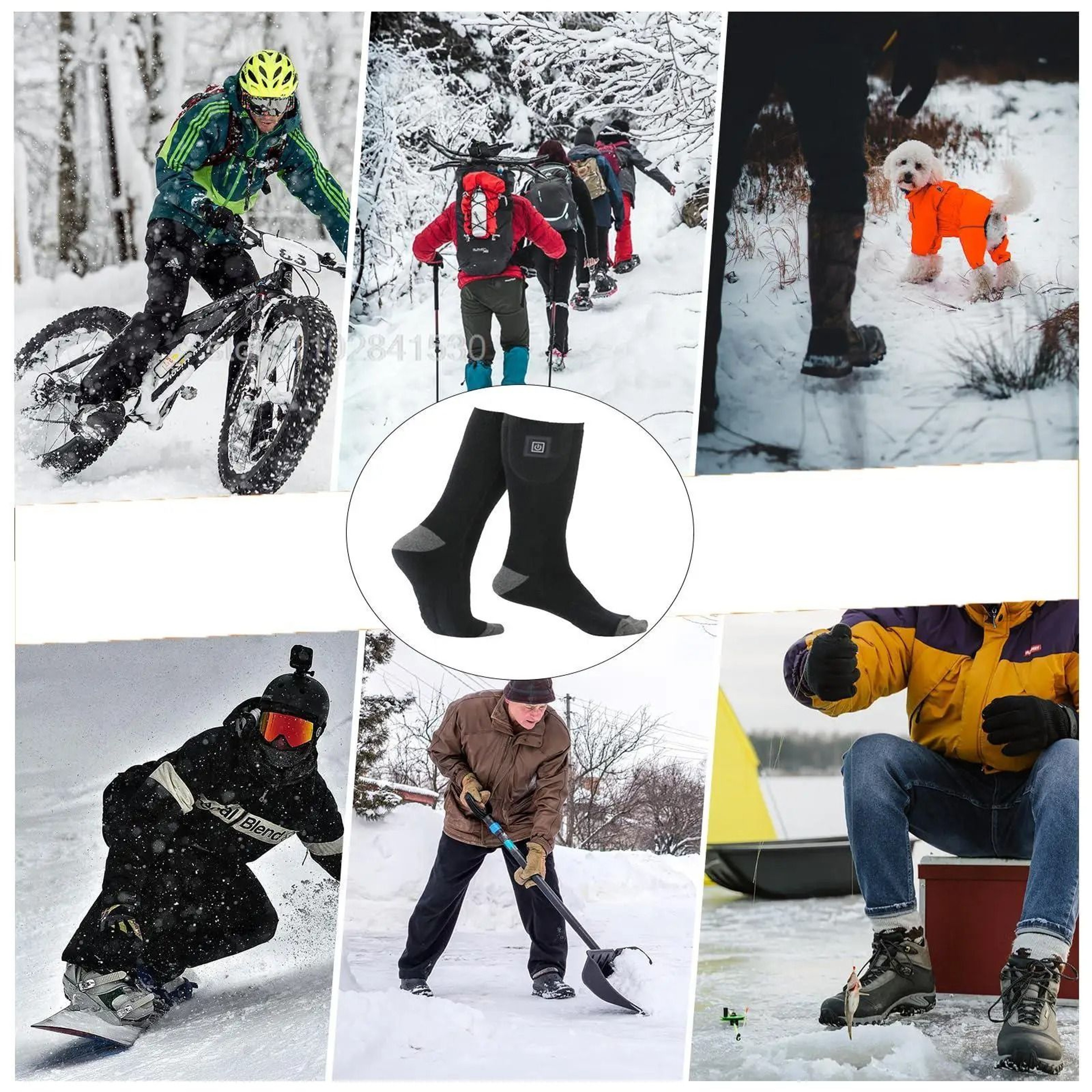 Rechargeable Heated Winter Socks For Outdoor Warmth 5