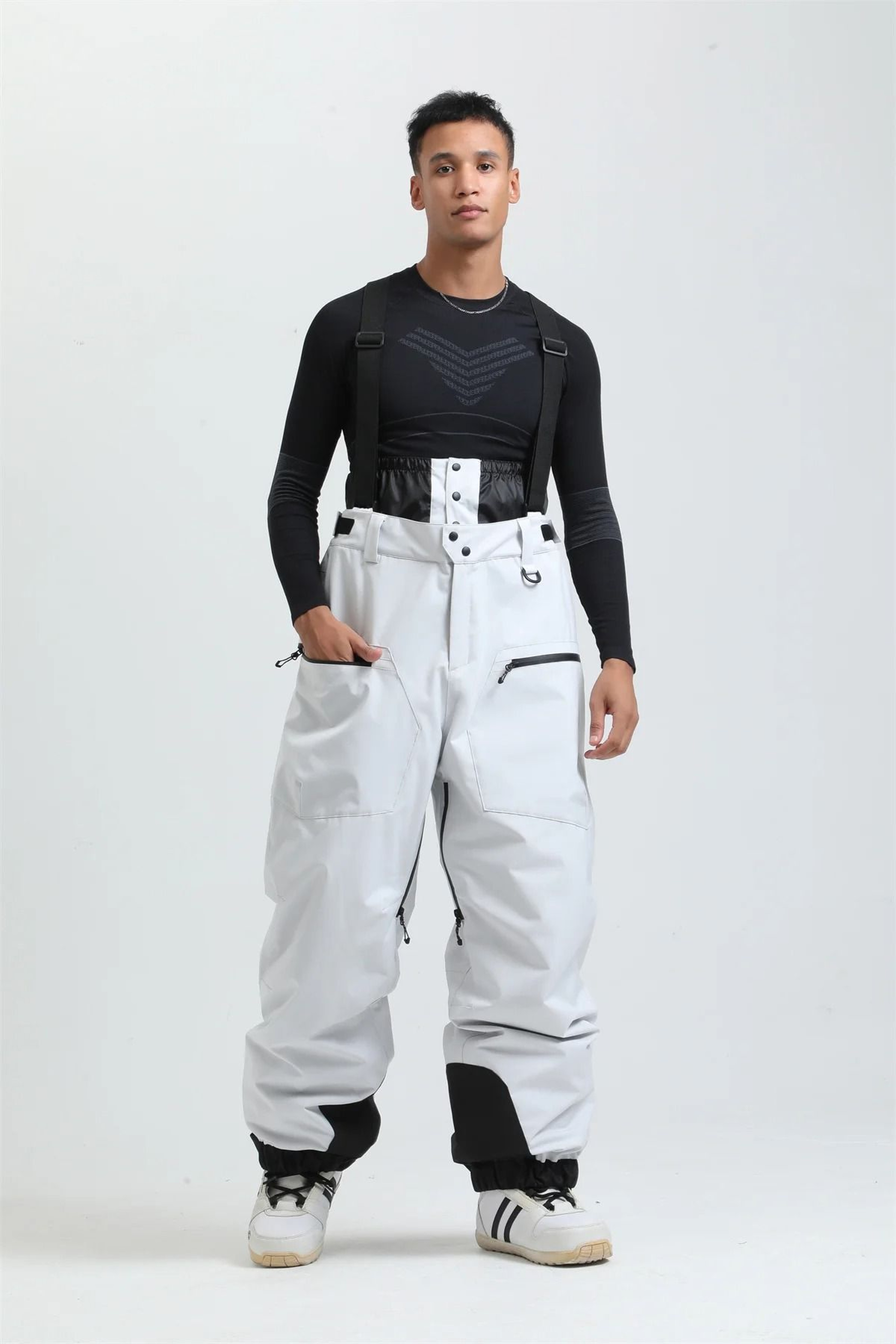 Womens Waterproof Insulated Ski Pants With Suspenders Warm Winter Snowboard Overalls 6