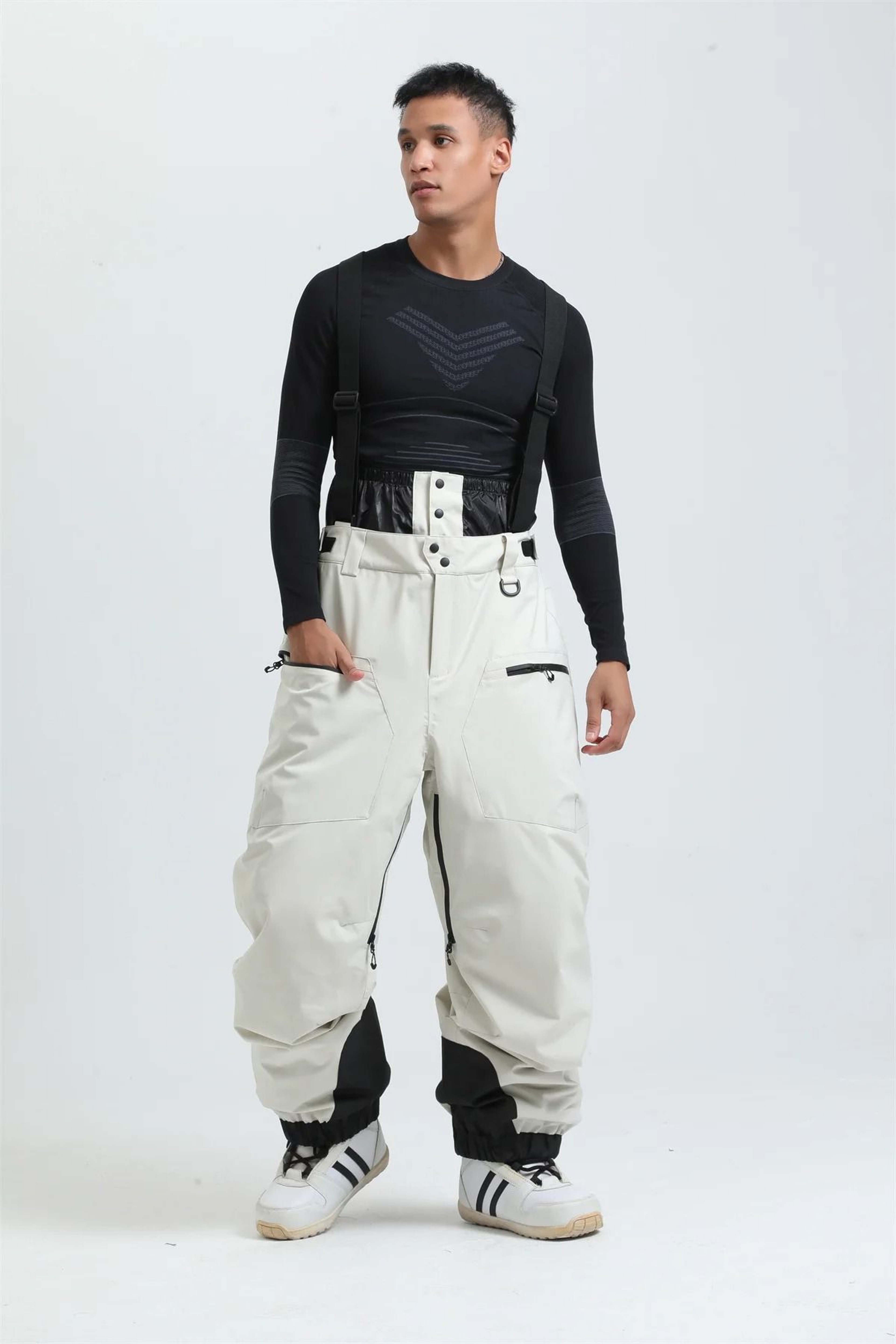 Womens Waterproof Insulated Ski Pants With Suspenders Warm Winter Snowboard Overalls 8
