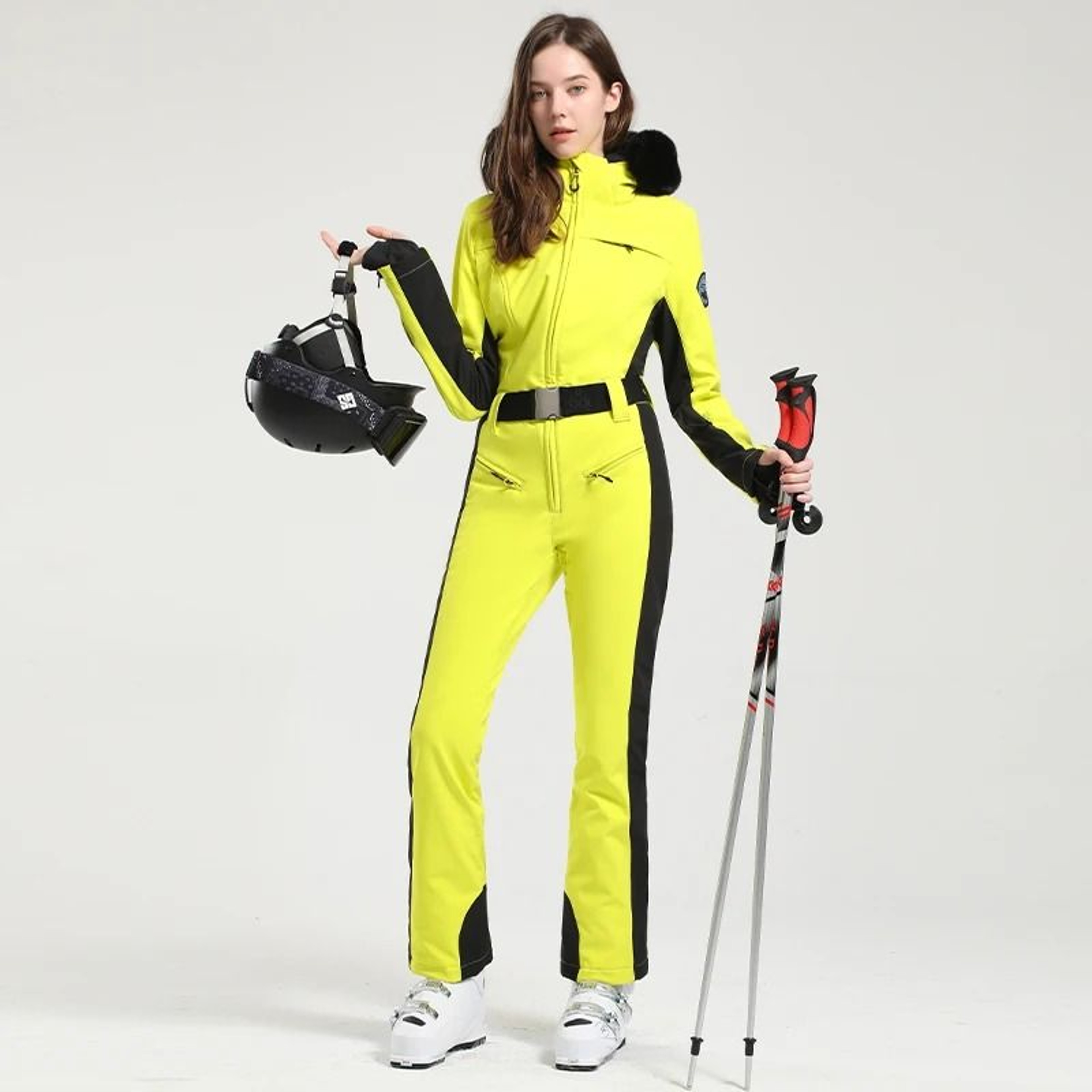 Women One Piece Ski Suit Winter Waterproof Windproof Thick Snowboard Overalls 0
