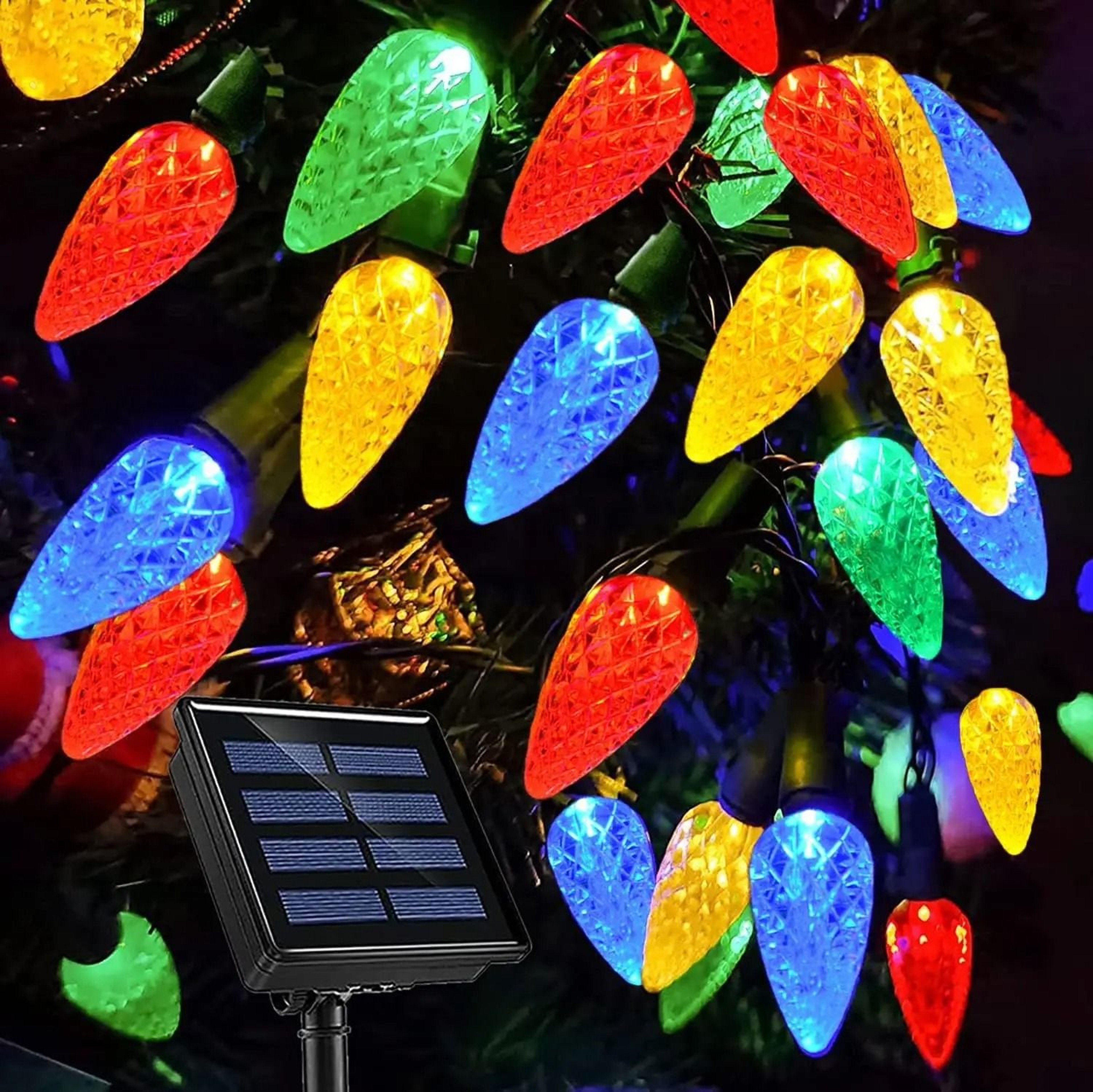 Solar Strawberry Christmas String Lights 1