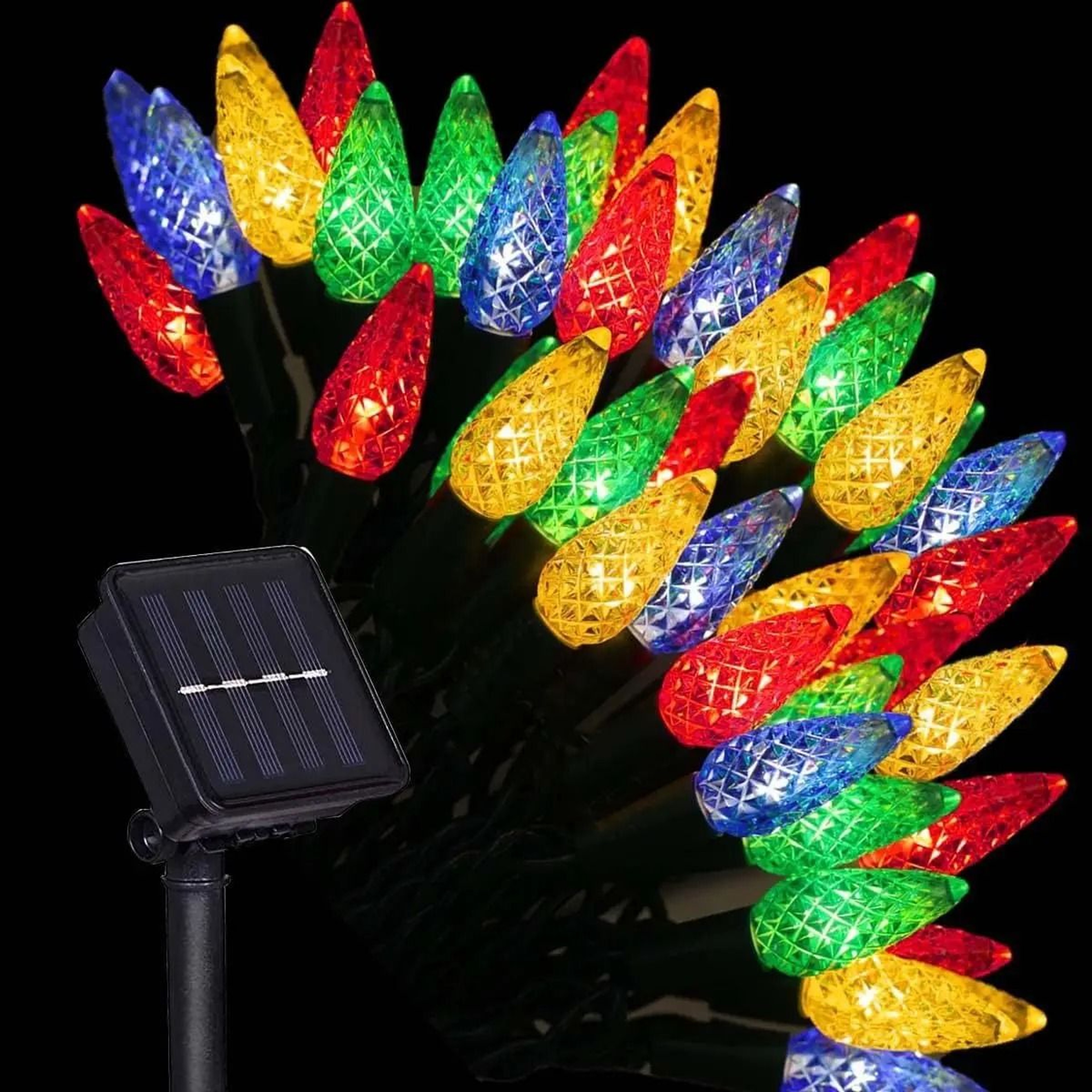 Solar Strawberry Christmas String Lights 7