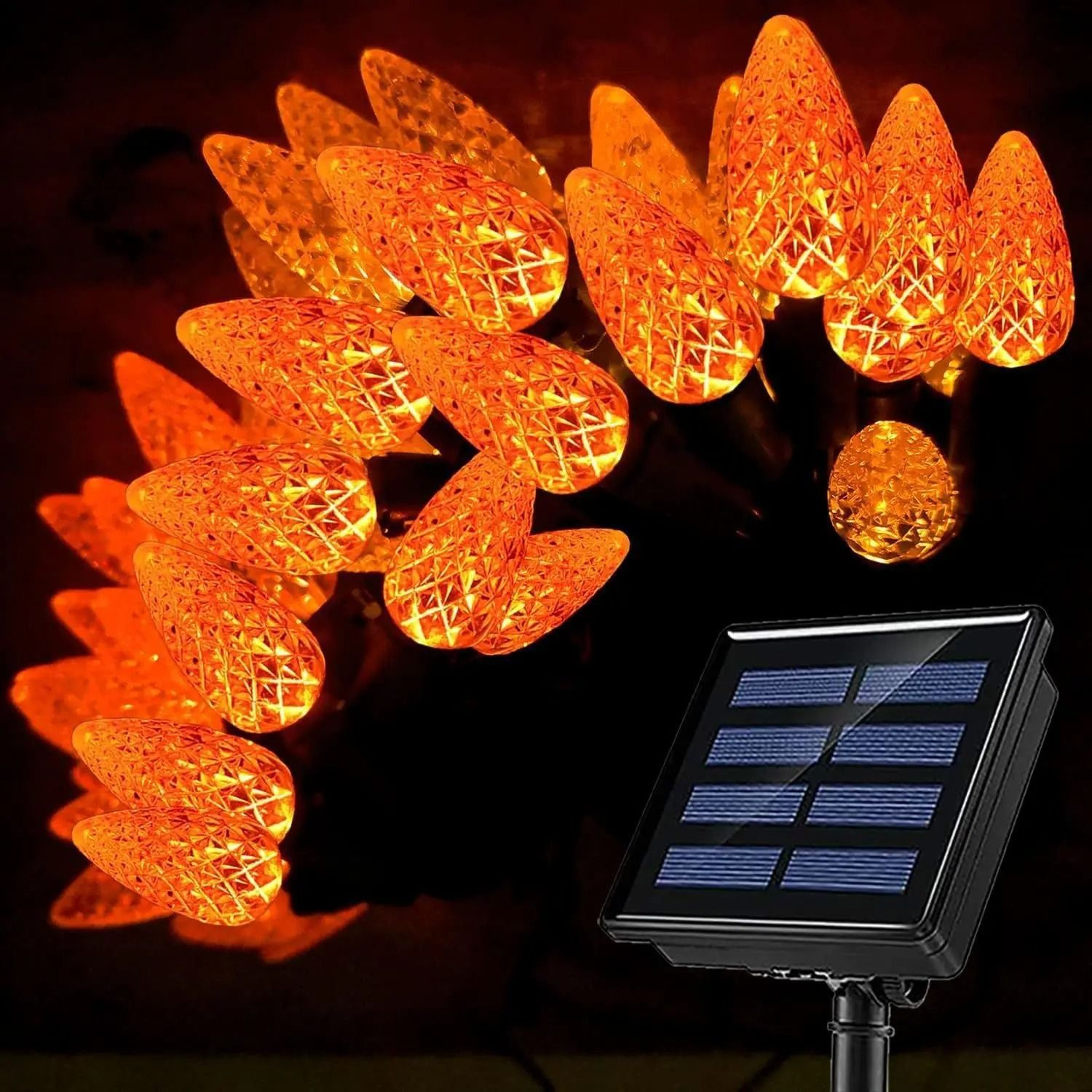 Solar Strawberry Christmas String Lights 8