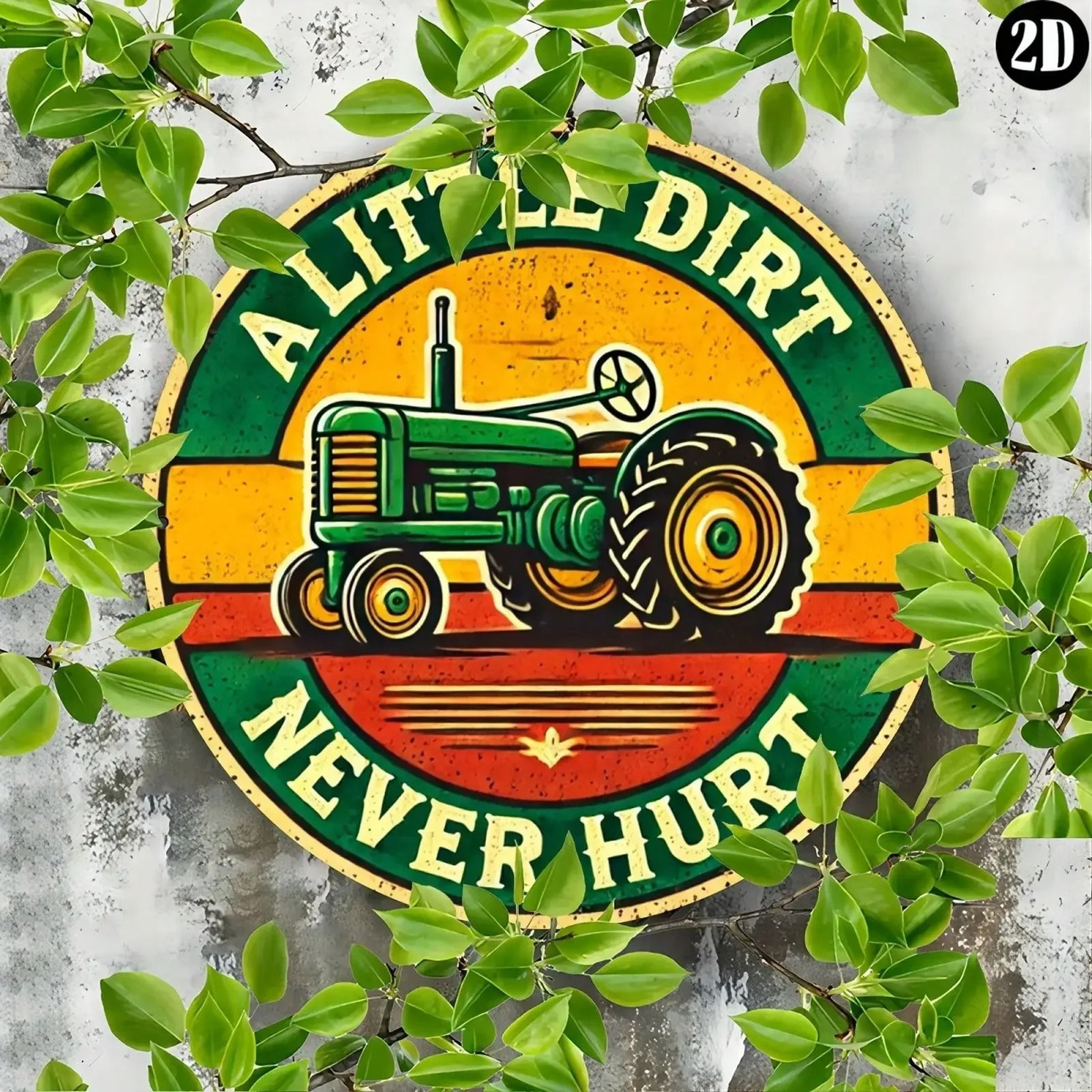Vintage Tractor Metal Wall Sign 0