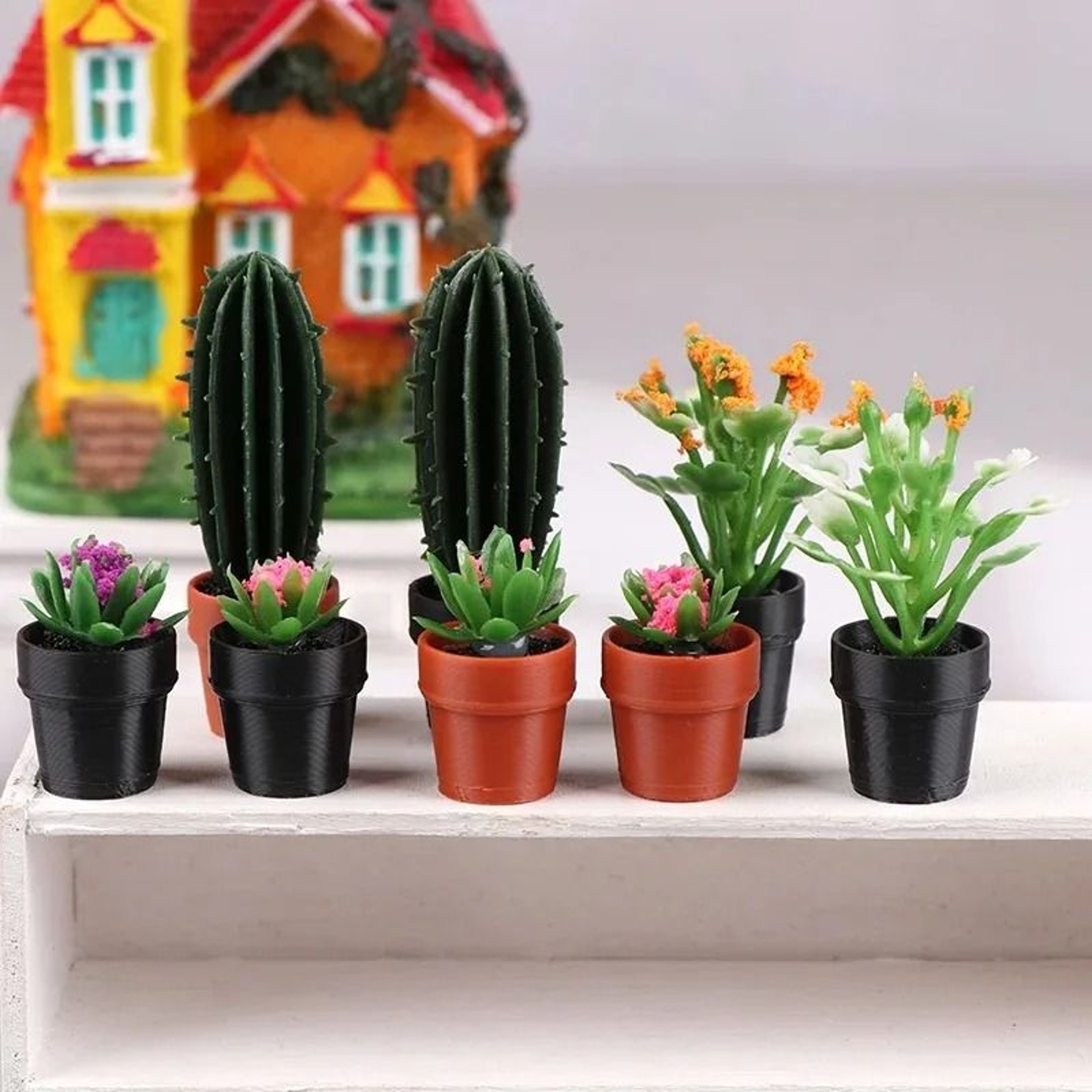 Mini Dollhouse Plant Set Pack Of 5 3