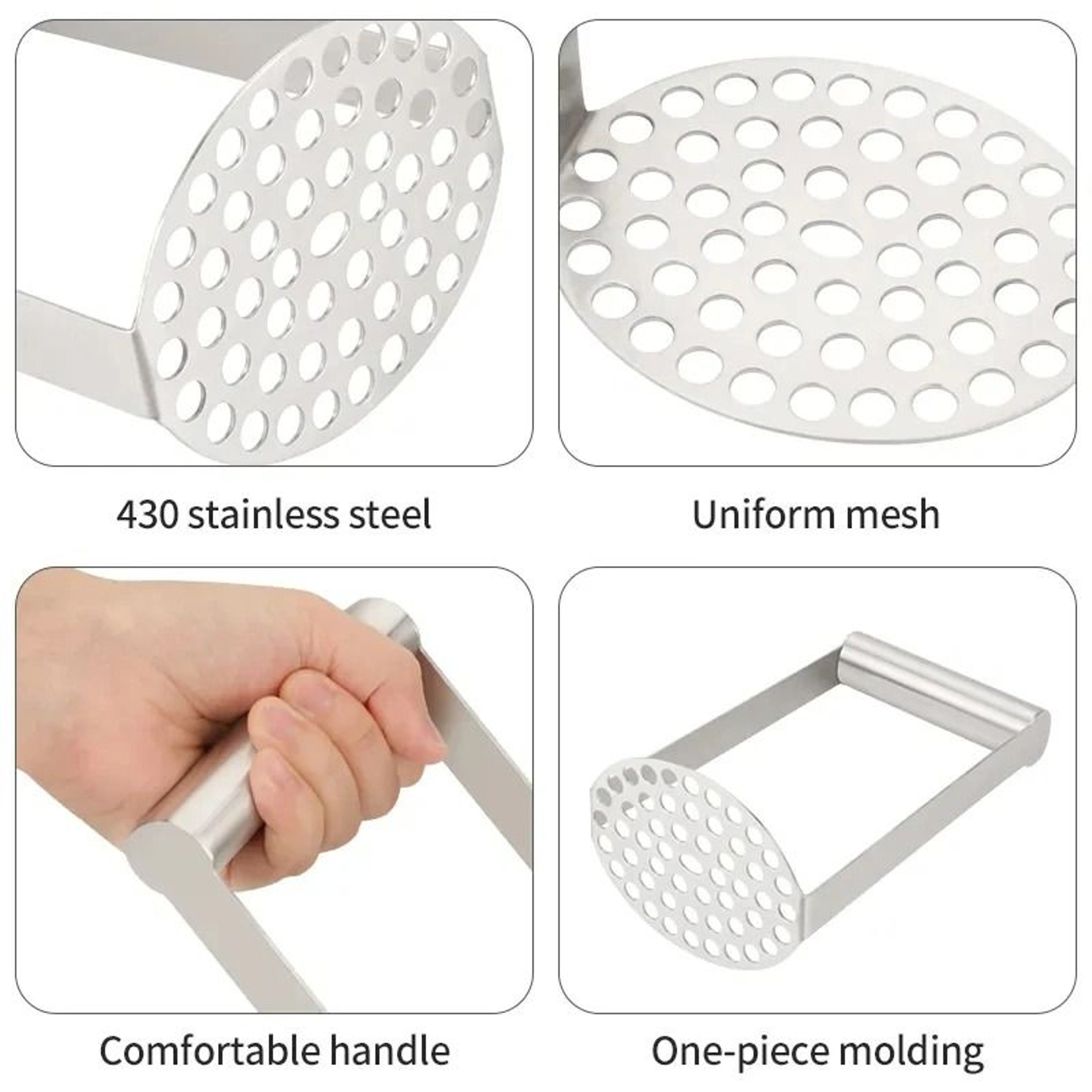 Stainless Steel Potato Masher 4