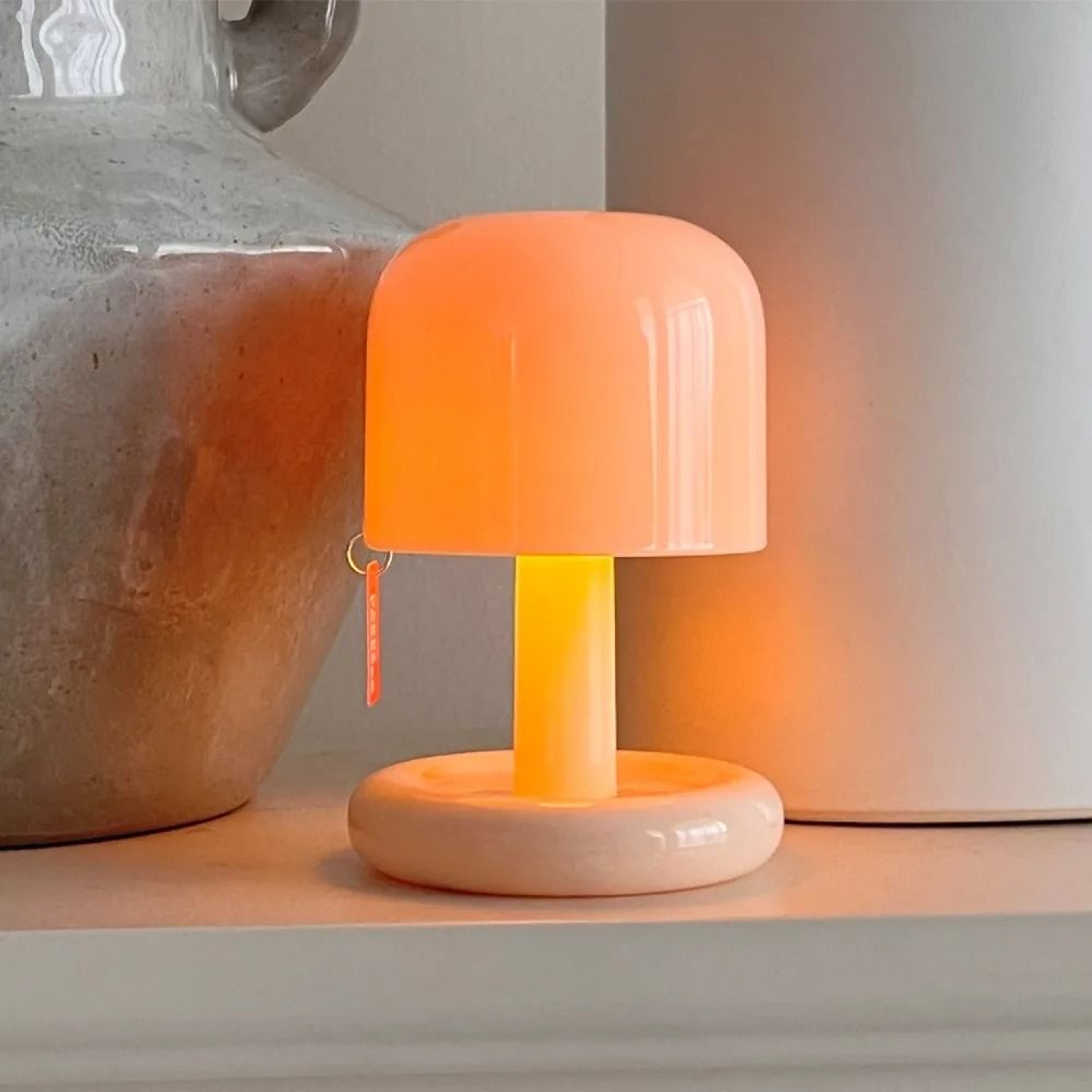 Mini Sunset Night Lamp USB Rechargeable Mushroom Style Light For Bedroom And Home Decor 0