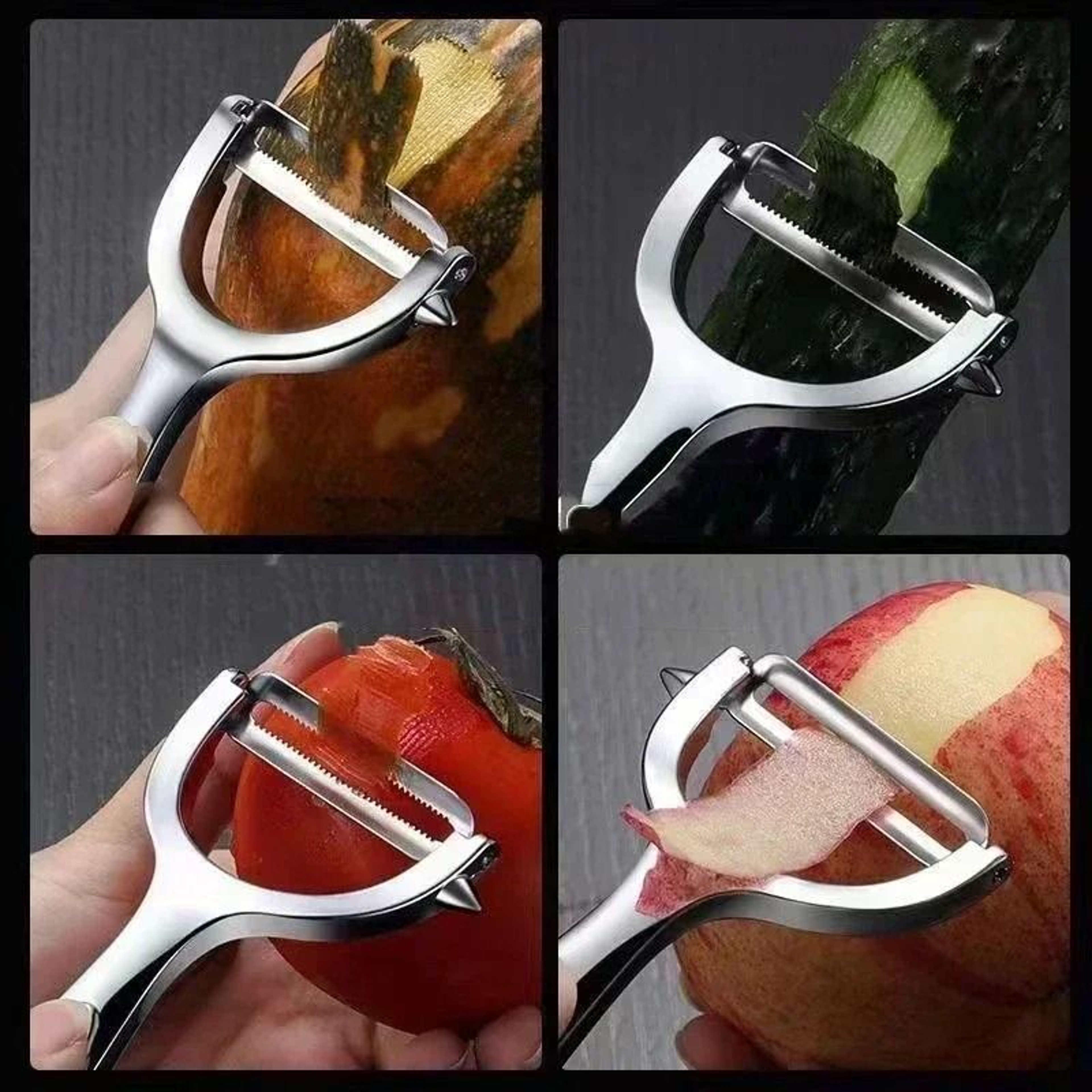 Vegetable Peeler Stainless Steel Kitchen Tool With Non Slip Handle 6