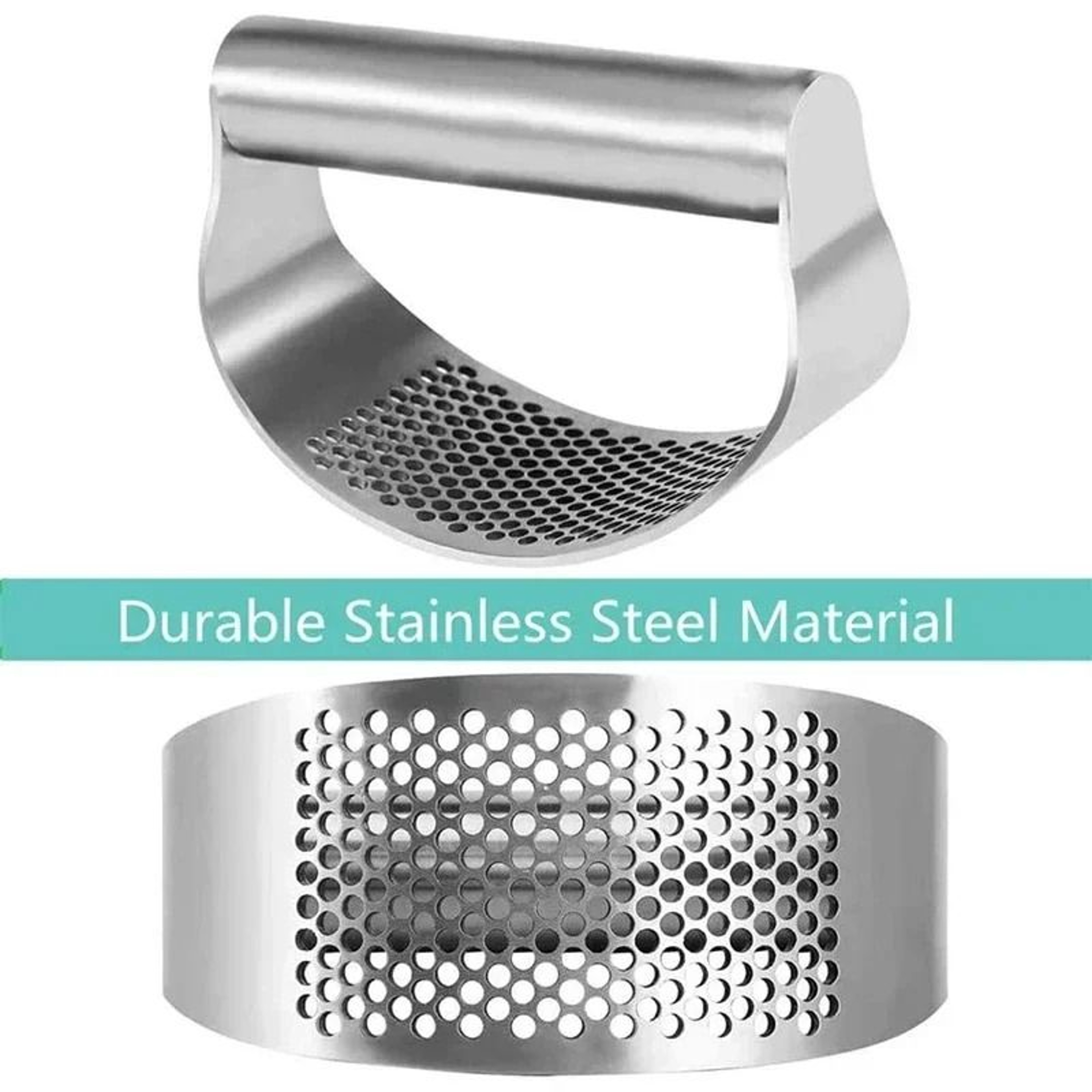 Upgraded Stainless Steel Garlic Press Squeezer Rocker Crusher 5