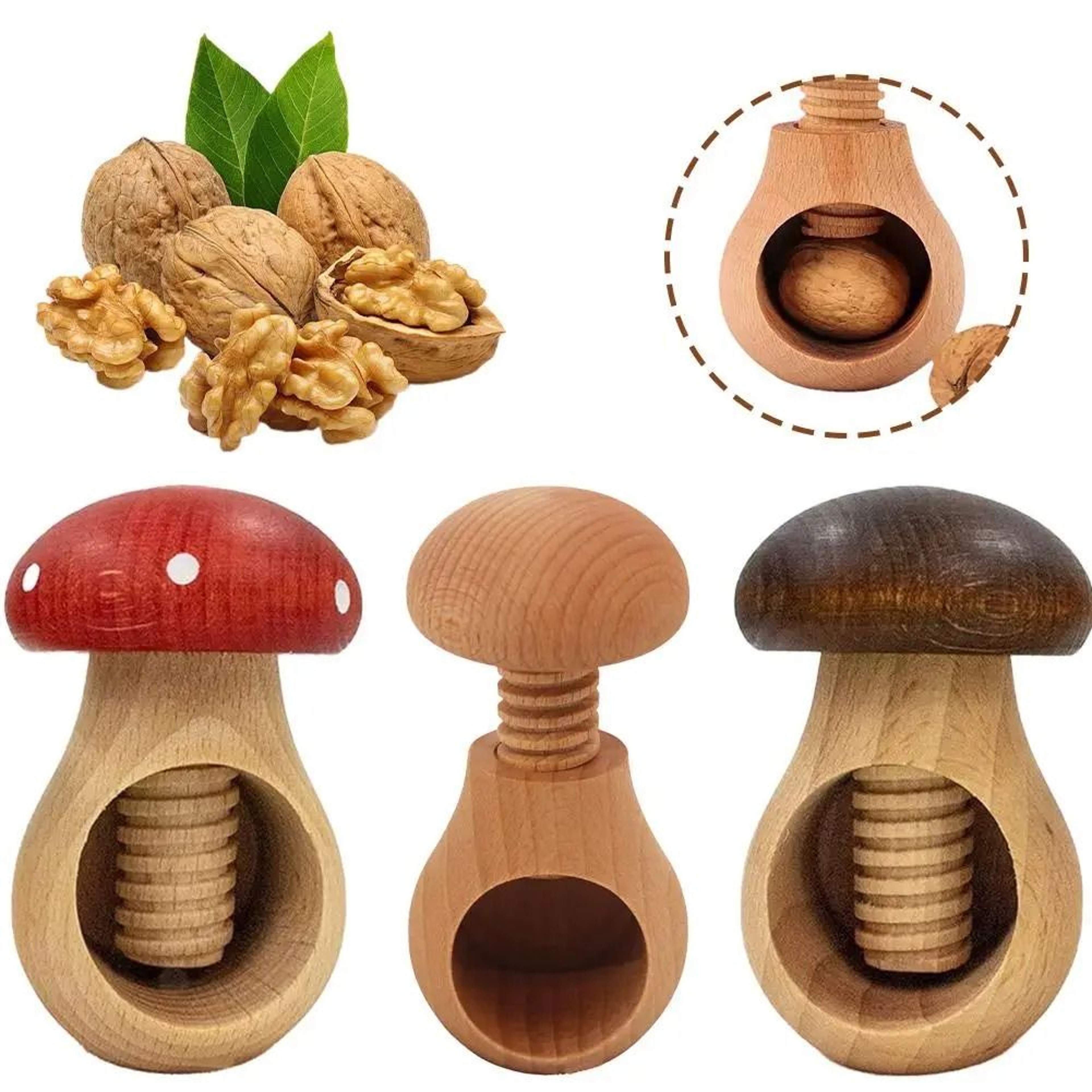 Walnut Cracker Adjustable Mushroom Shape Nutcracker 1